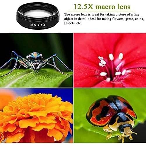 Lente Gran Angular 0.45X y Macro 12.5X Leshareselect para Smartphone