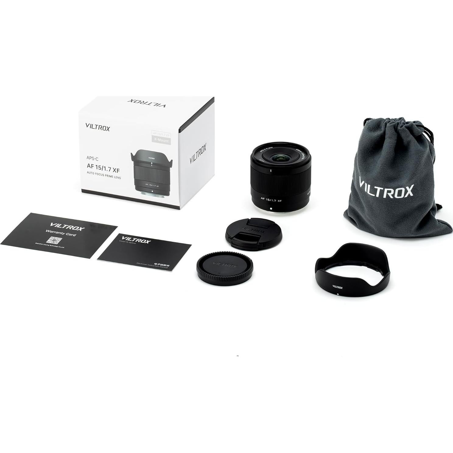 Lente VILTROX 15mm F1.7 X-Mount para Fujifilm APS-C