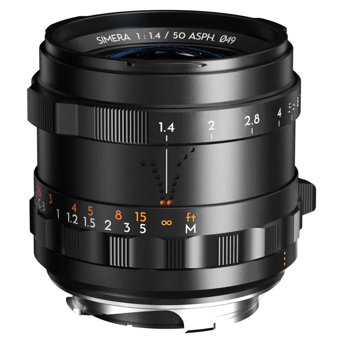 Lente Simera 50mm F1.4 Montura M para Cámaras Leica Negro