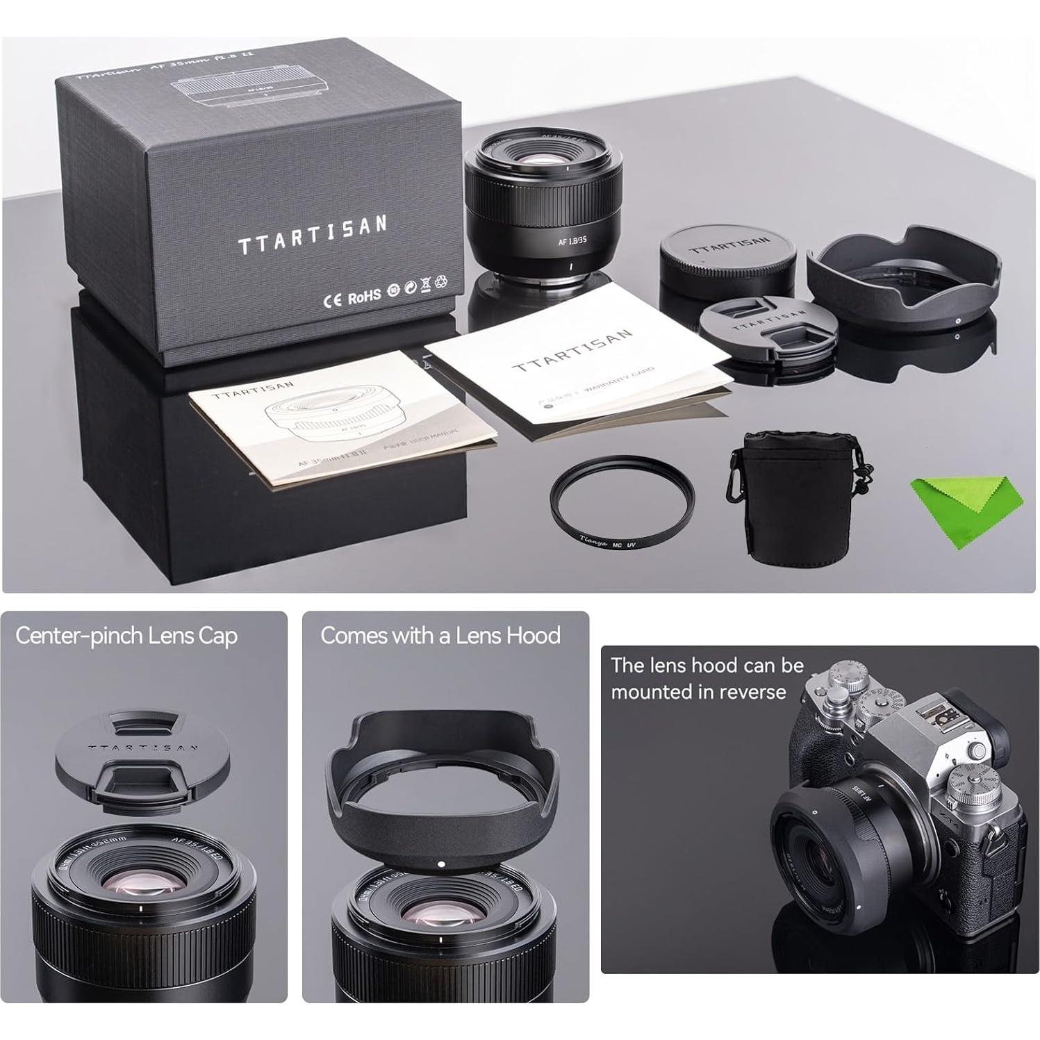 Lente TTArtisan 35mm F1.8 II E-Mount para Sony - Enfoque Automático