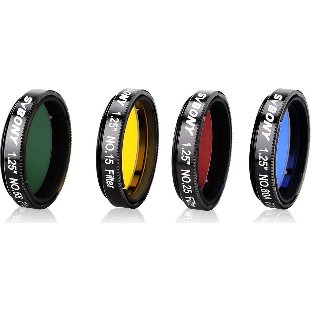 Filtro de ocular SVBONY SV127 1.25" 4 colores para telescopio
