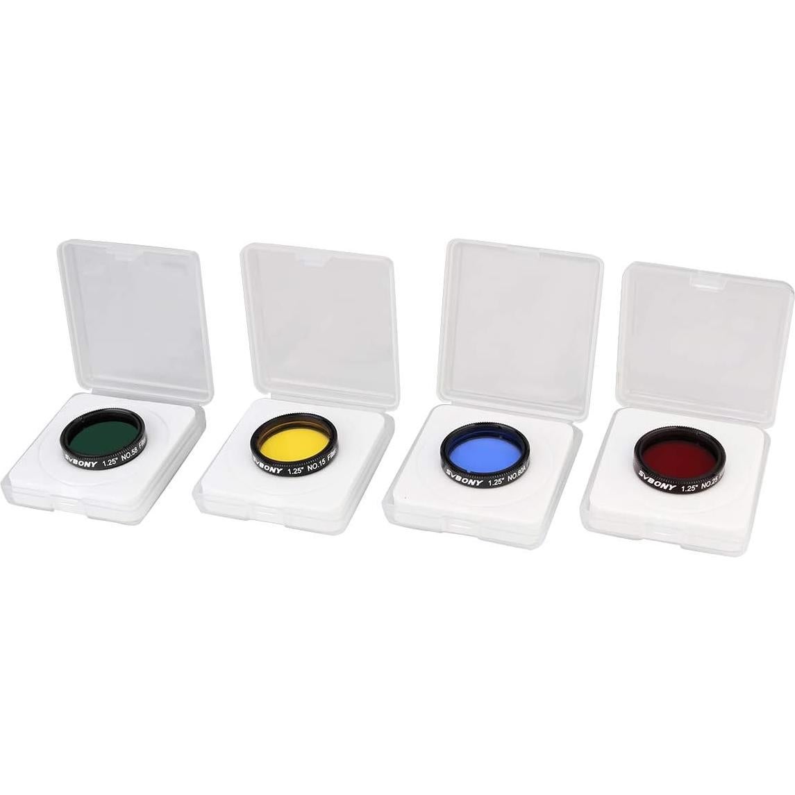 Filtro de ocular SVBONY SV127 1.25" 4 colores para telescopio