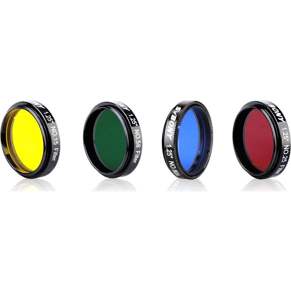 Filtro de ocular SVBONY SV127 1.25" 4 colores para telescopio
