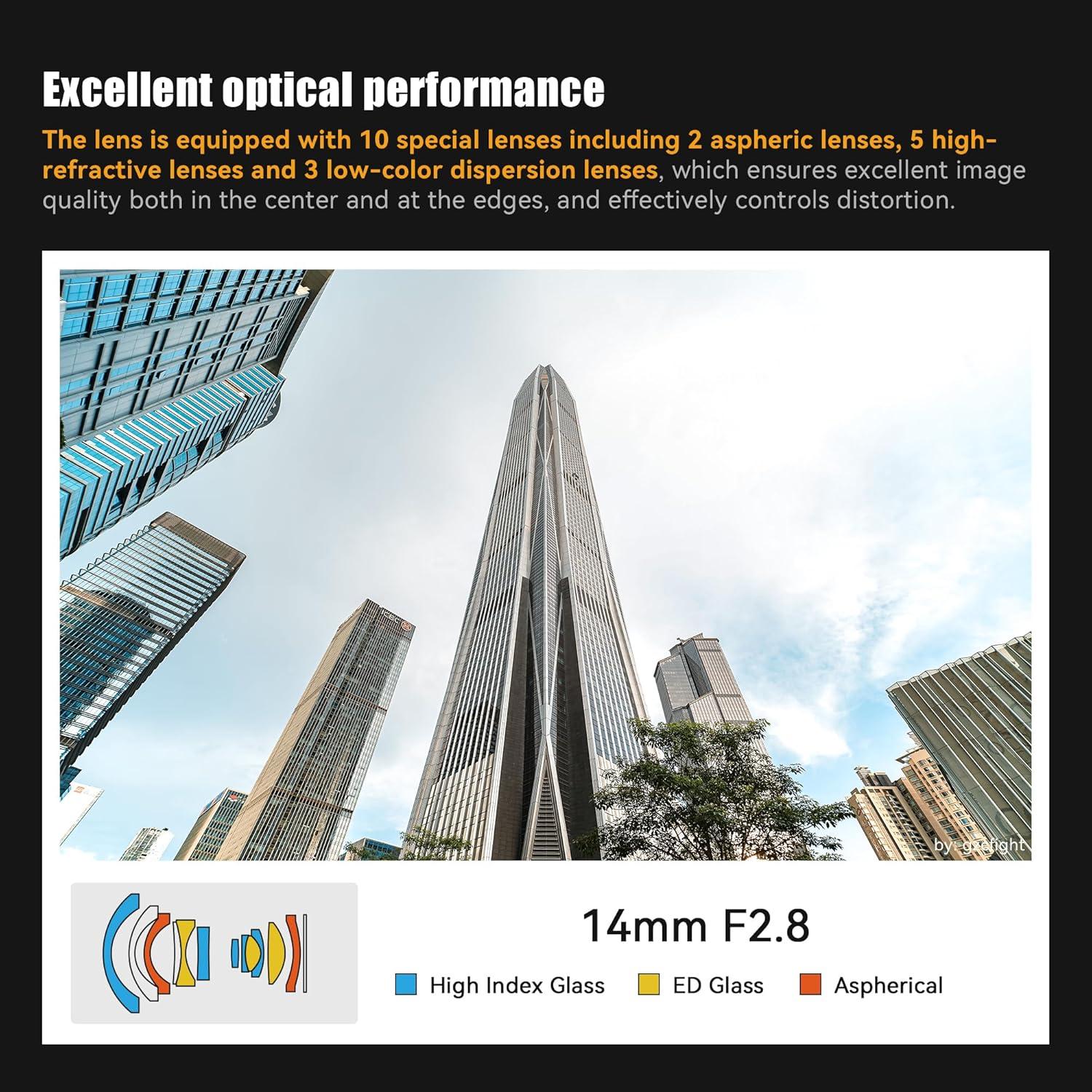 Lente 7artisans 14mm F2.8 Ultra Gran Angular para Canon EOS-R