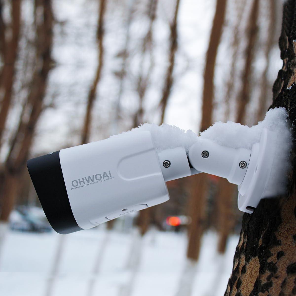 Cámara de Seguridad IP OHWOAI 8MP 4K con Audio Bidireccional