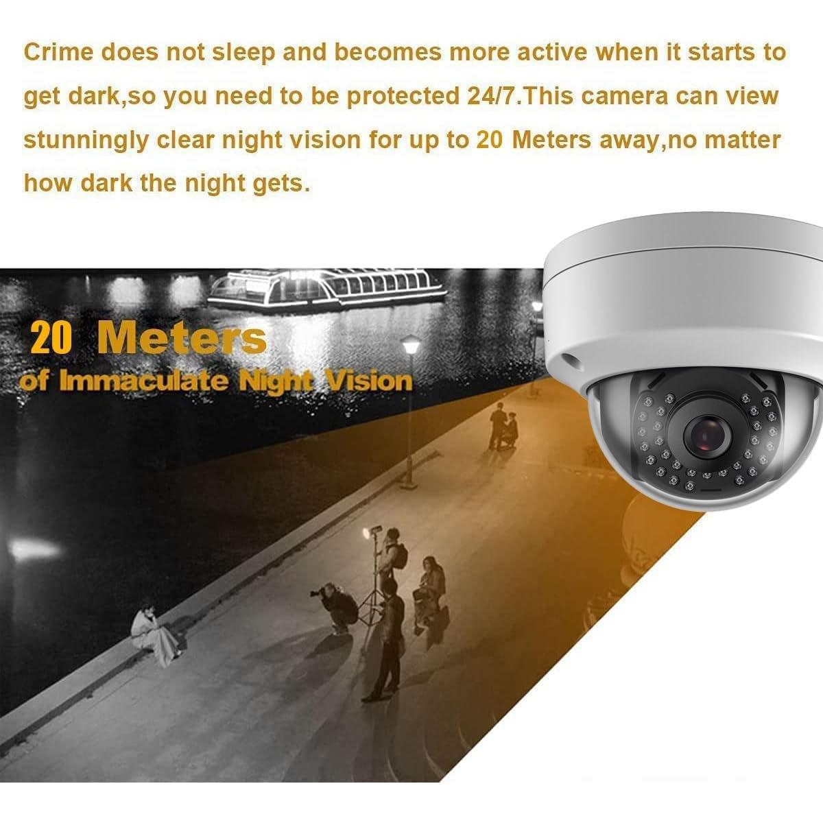 Cámara de Seguridad Domo 4MP Real HD con Visión Nocturna IR 20m