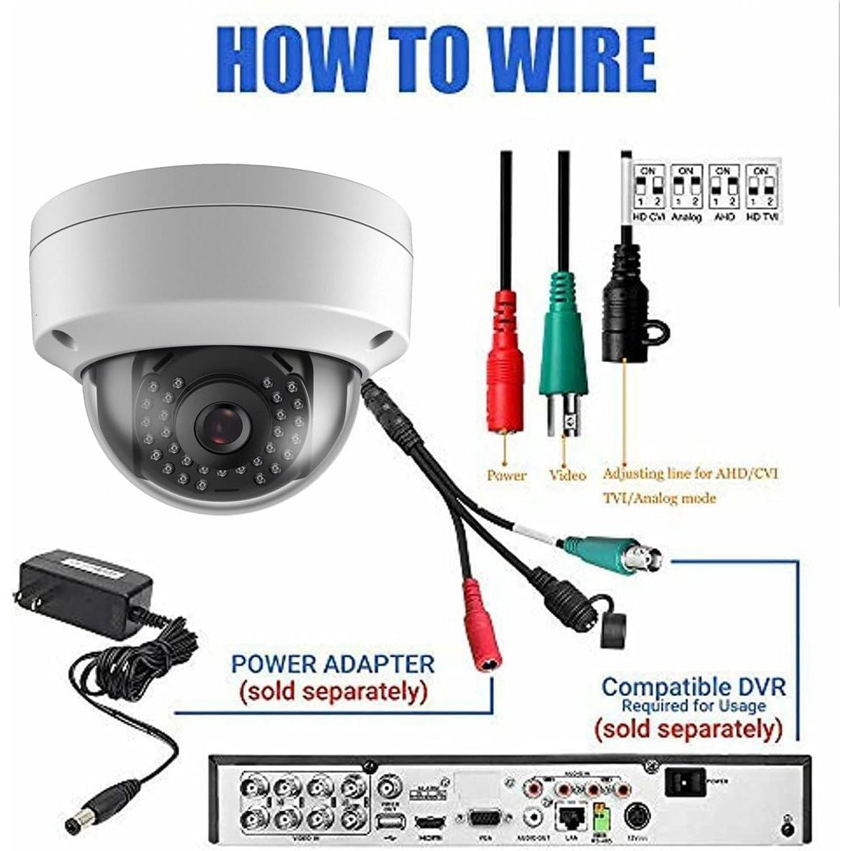 Cámara de Seguridad Domo 4MP Real HD con Visión Nocturna IR 20m