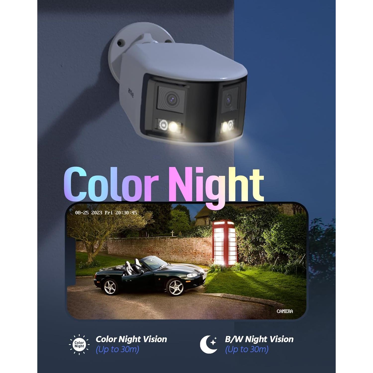 Cámara de Seguridad ANNKE 4K PoE Doble Lente 180° IP67