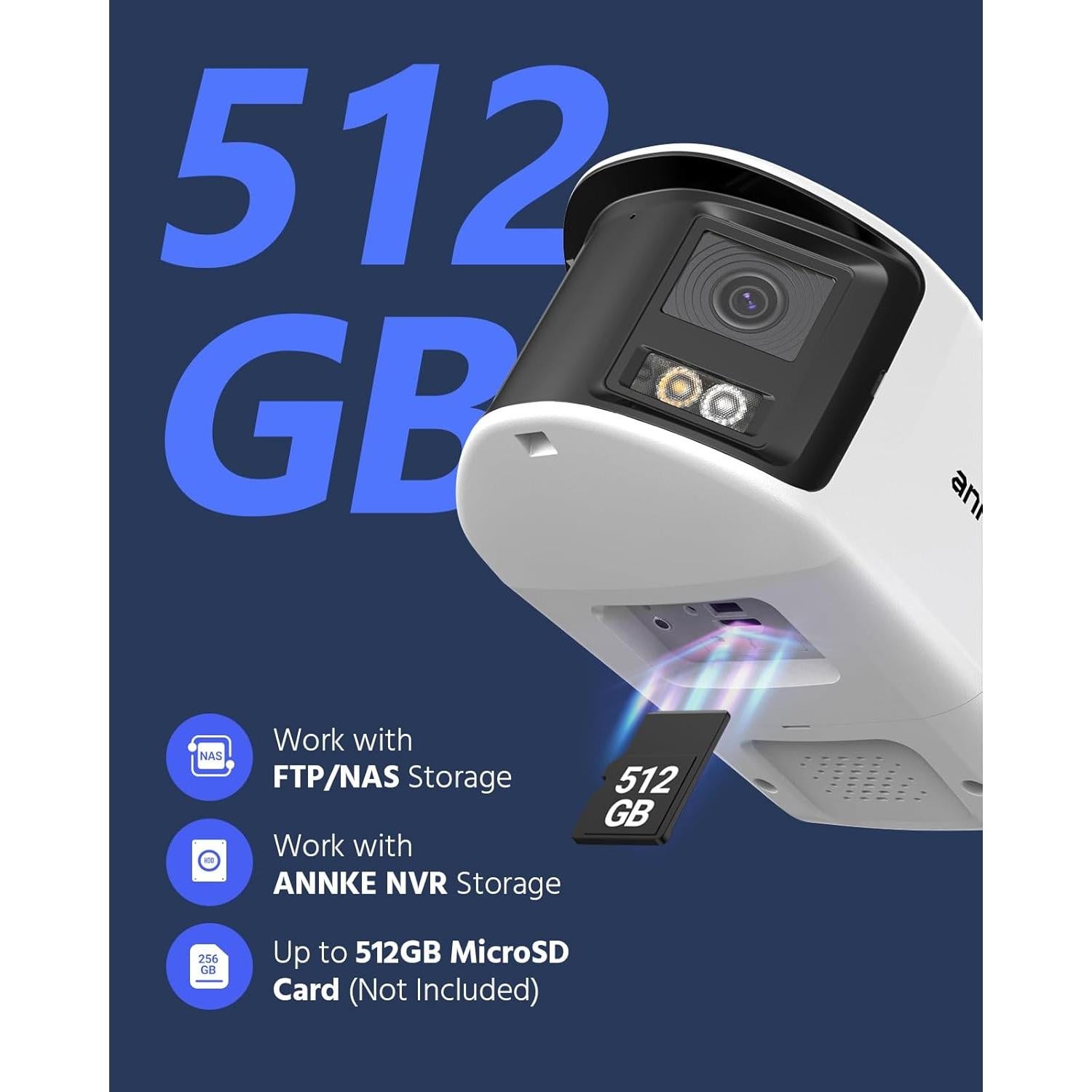 Cámara de Seguridad ANNKE 4K PoE Doble Lente 180° IP67