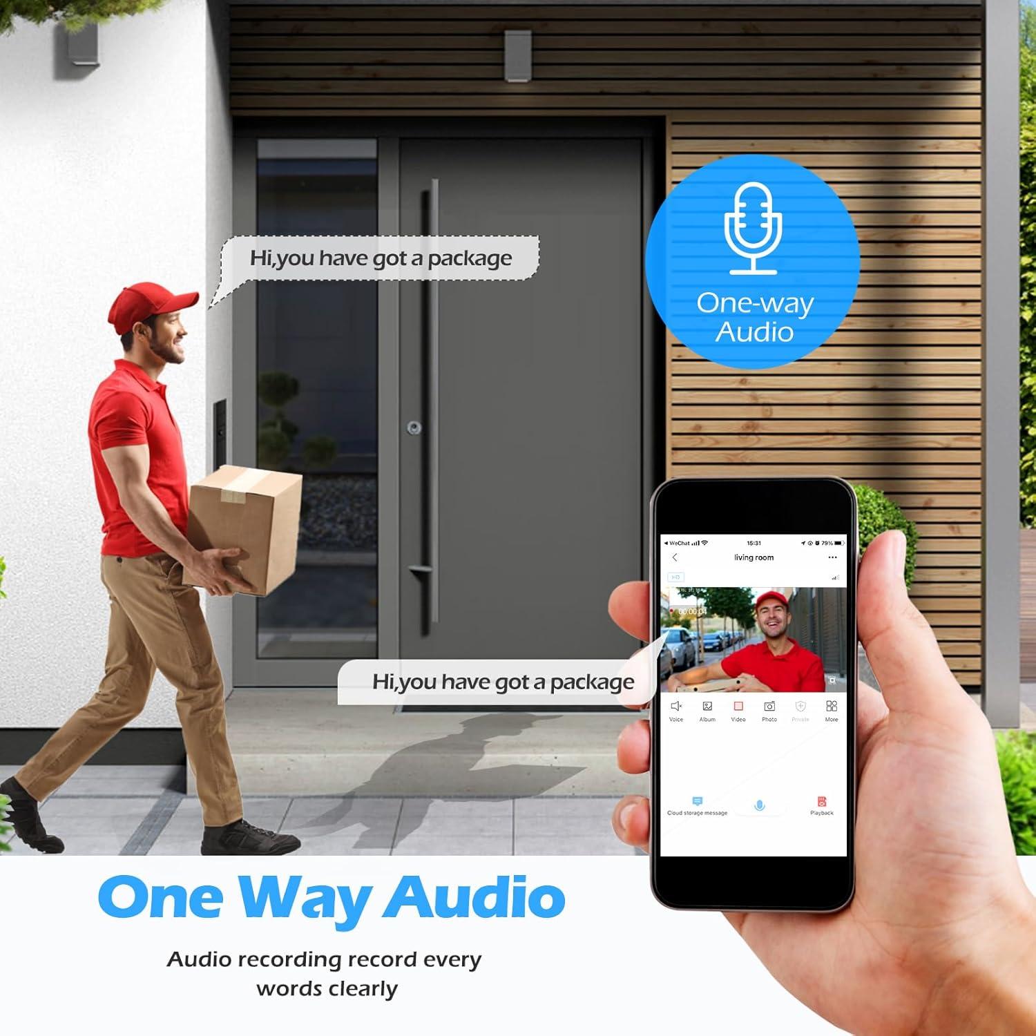 Cámara Domo de Seguridad 4K MWRCTV 8MP PoE Lente 2.8mm