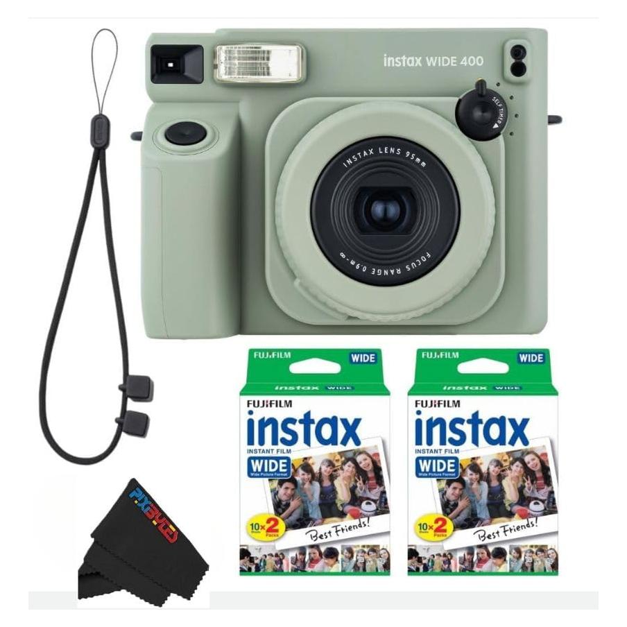 Cámara Instantánea Fujifilm Instax Wide 400 Verde + 2 Paquetes