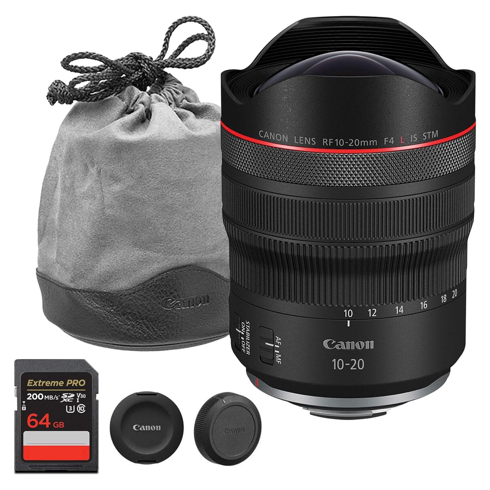 Lente Canon RF 10-20mm f/4 L IS STM Ultra Gran Angular + 64GB