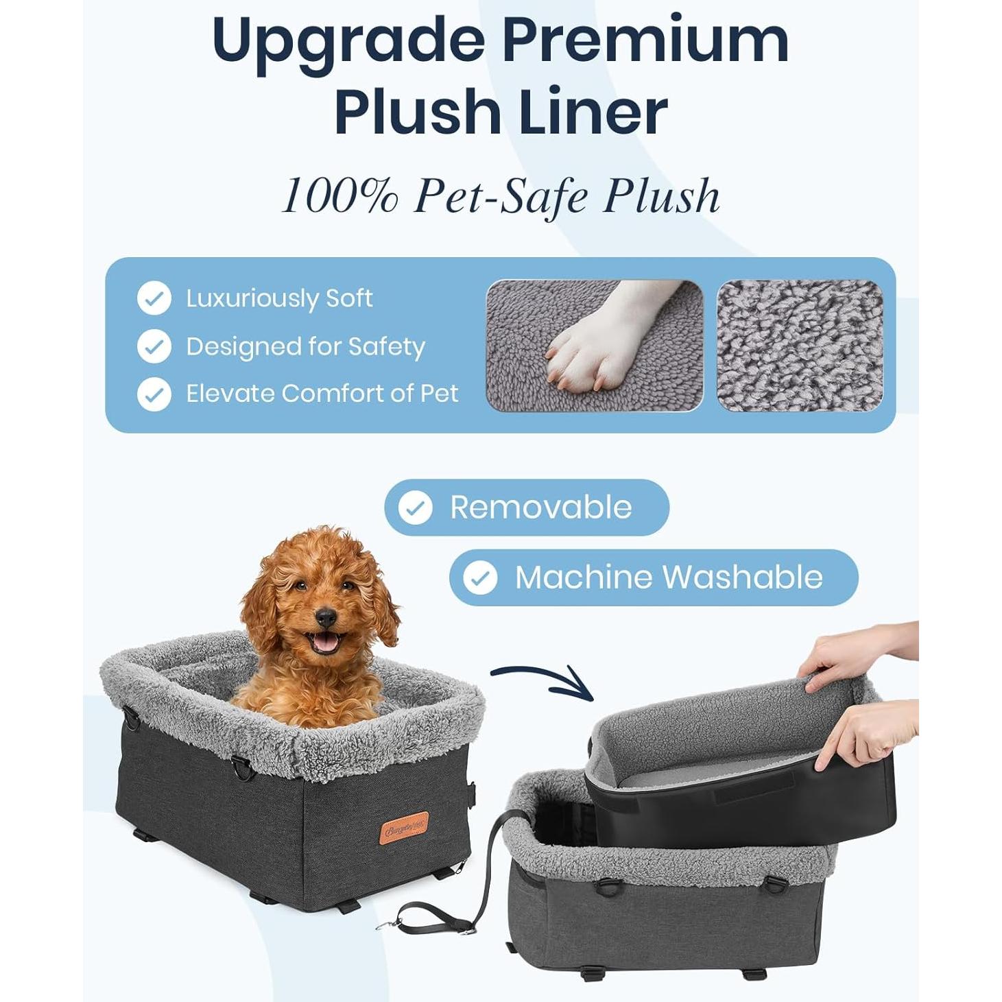 Asiento de Coche para Perros BurgeonNest Mediano 6.8kg