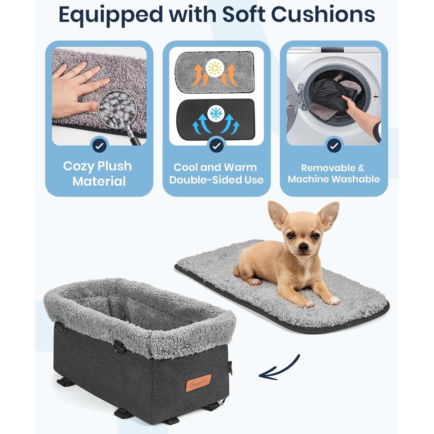 Asiento de Coche para Perros BurgeonNest Mediano 6.8kg