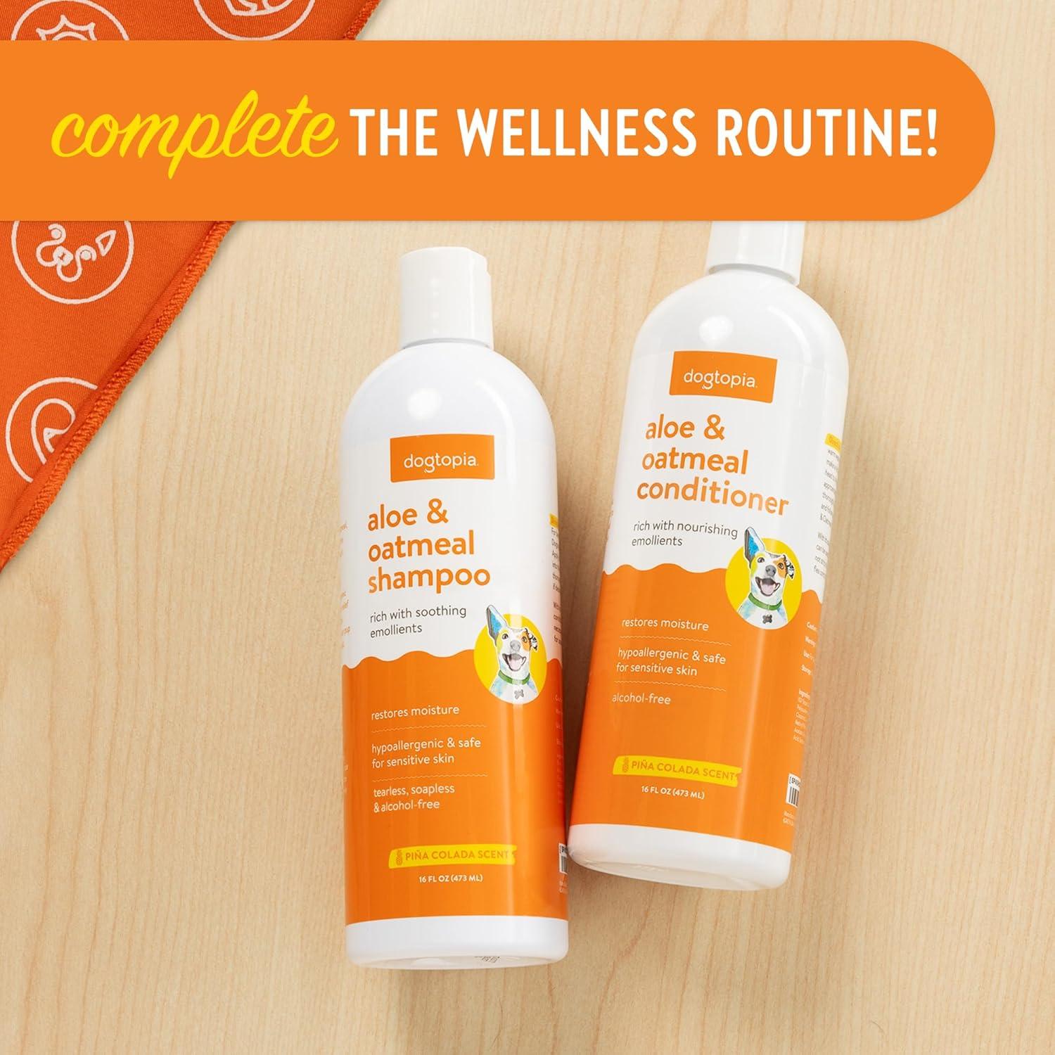 Champú Nutritivo para Perros y Gatos Dogtopia Aloe y Avena 473ml