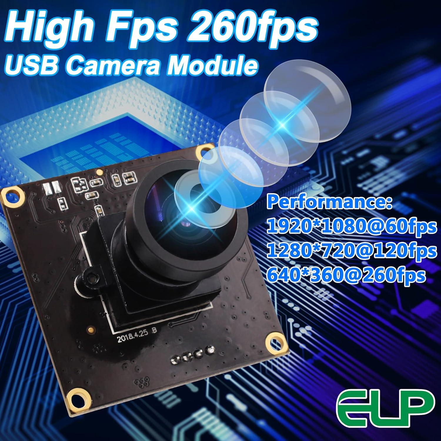 Cámara USB ELP 1080P HD con Lente Gran Angular 2.9mm