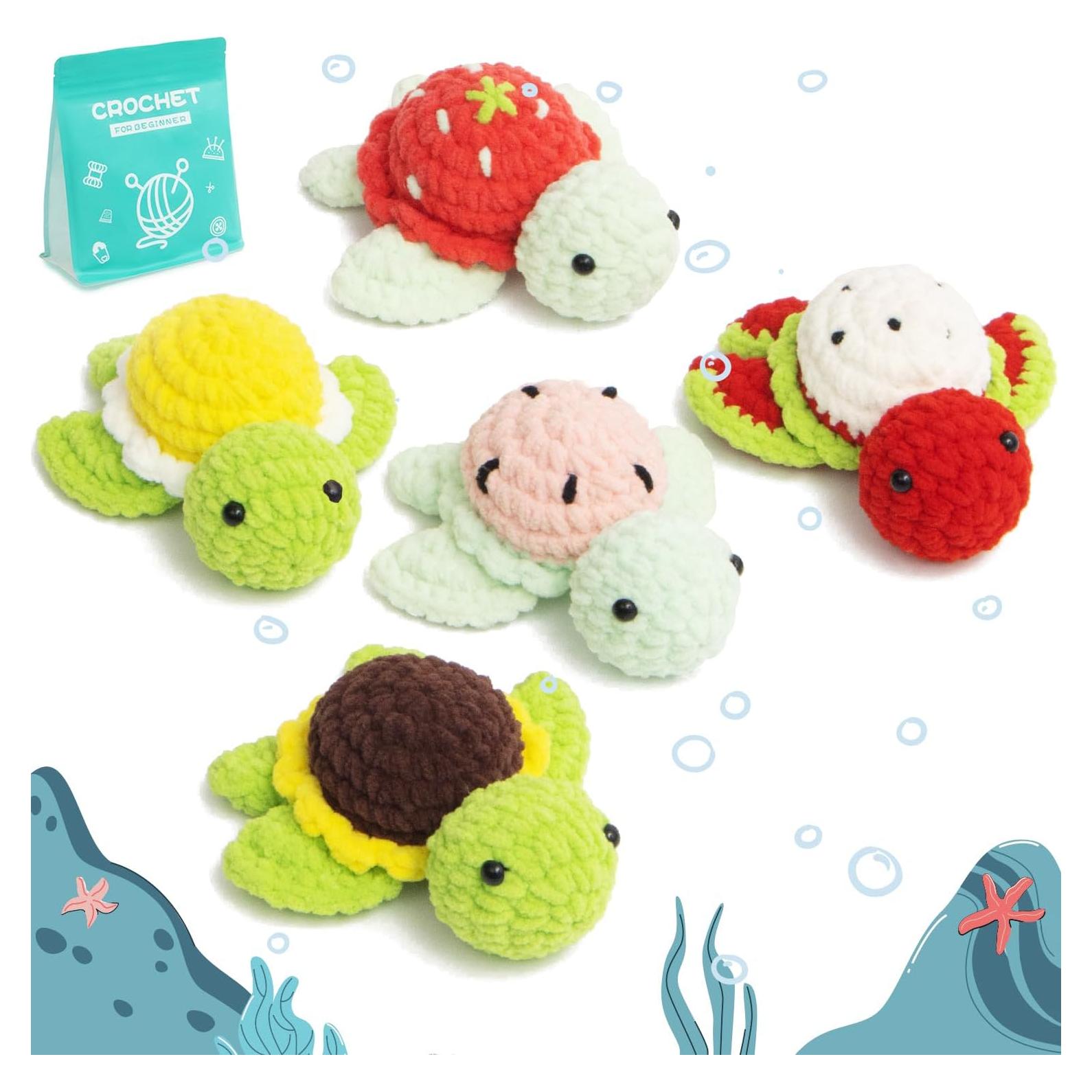 Kit de Crochet POP COCHE Tortugas Frutales para Principiantes