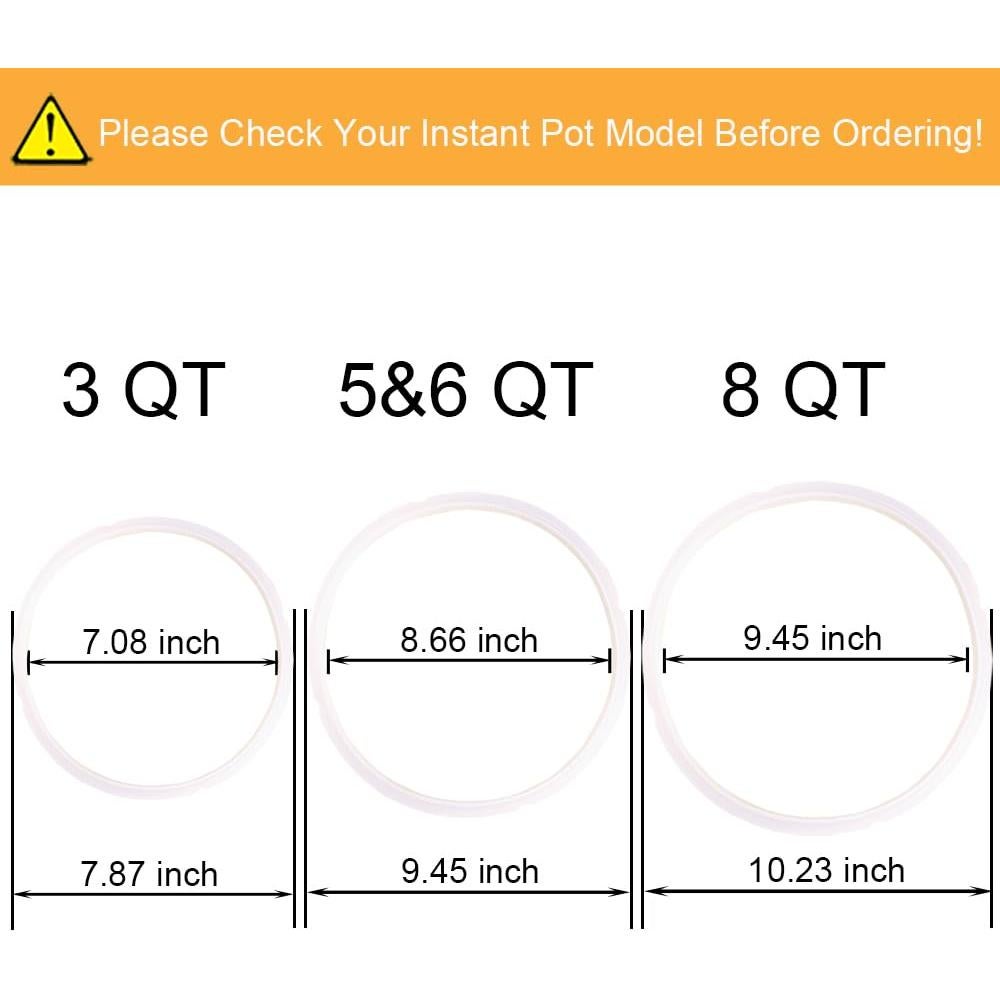 Paquete de 2 Anillos de Sellado MIRUMIO para Instant Pot Mini 3 Qt