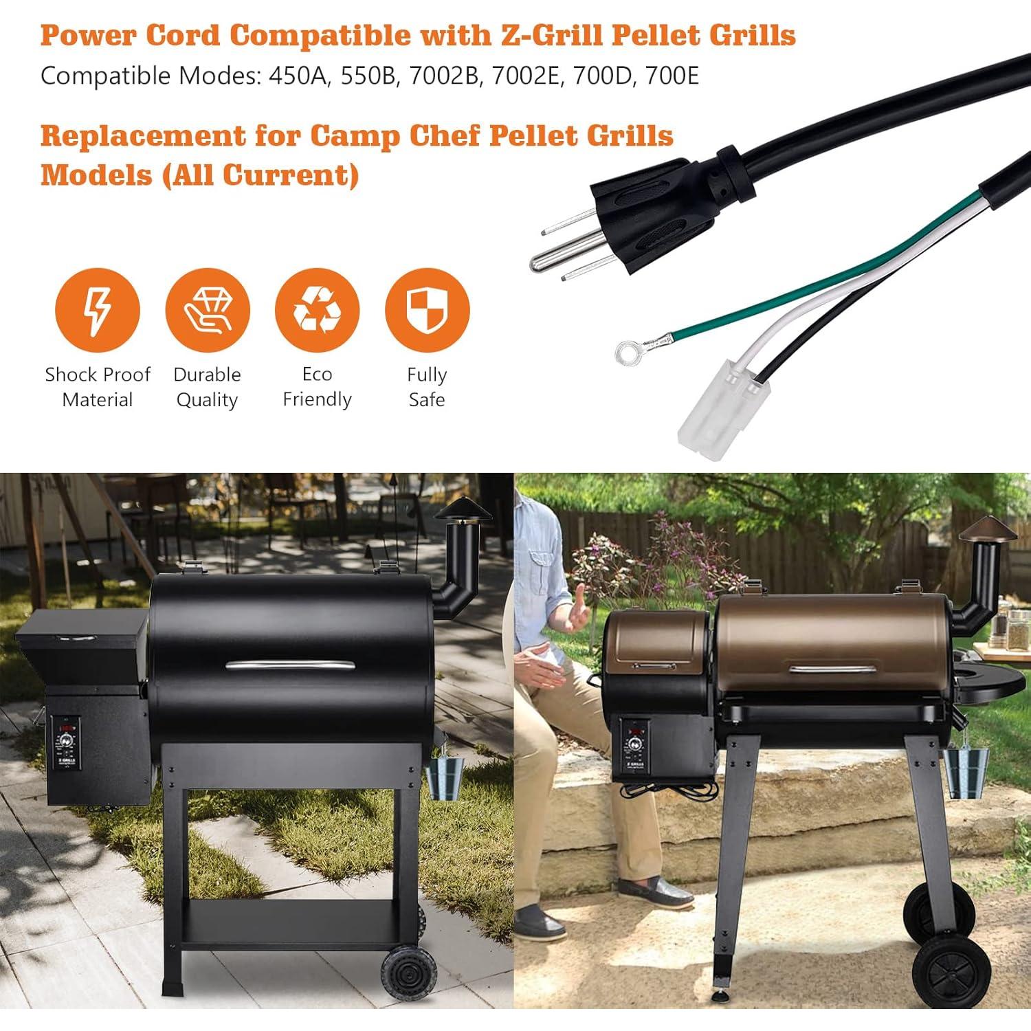 Cable de Alimentación de 1.83m YAOAWE para Parrillas de Pellet