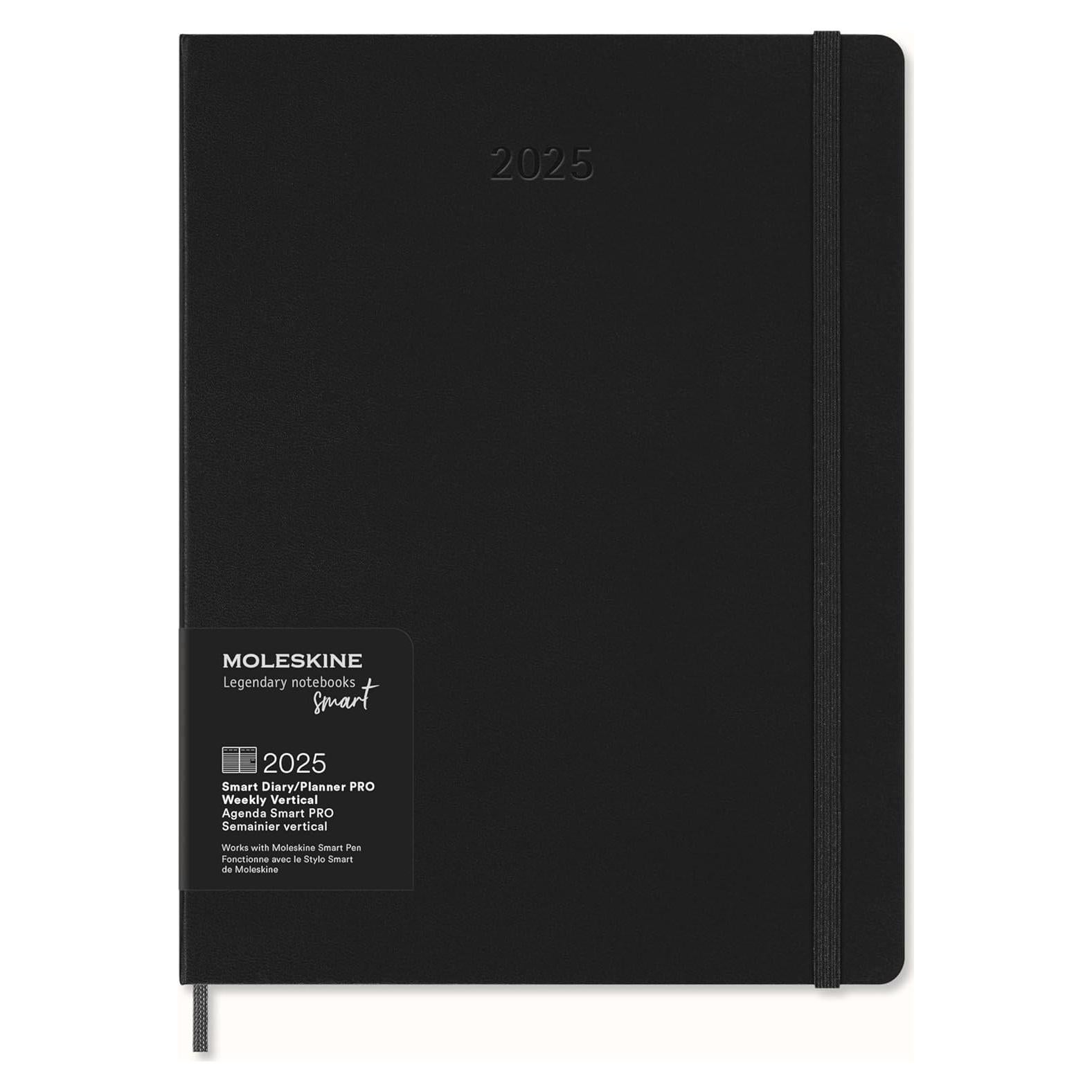 Planificador Semanal PRO Moleskine 2025 XL Negro Tapa Dura
