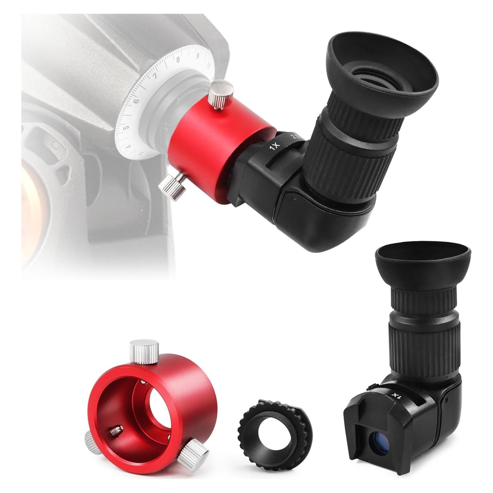 Visor de Ángulo Recto Astromania con Adaptador Polar 1X/2.5X