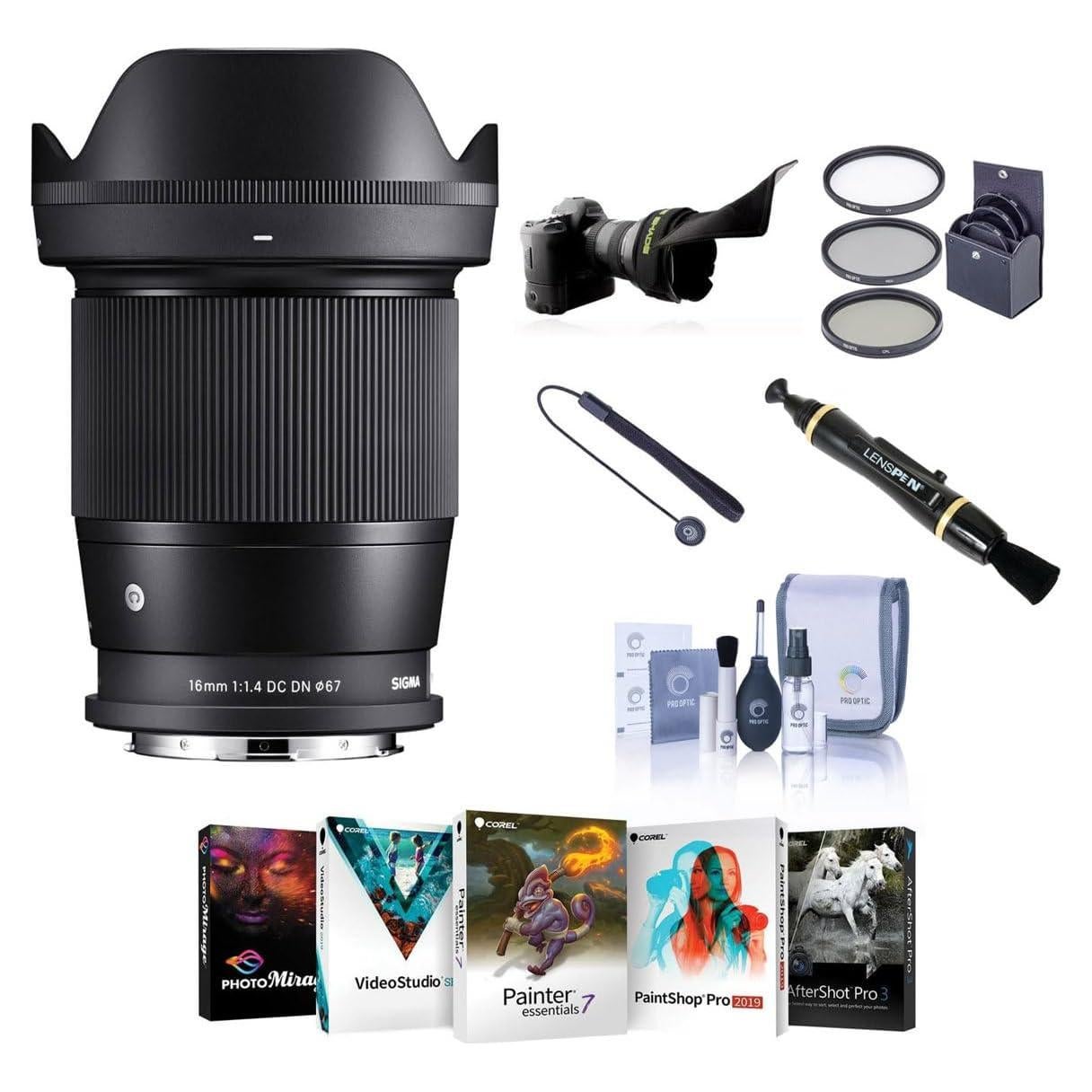 Lente Sigma 16mm f/1.4 DC DN Contemporánea + Kit de Filtros 67mm