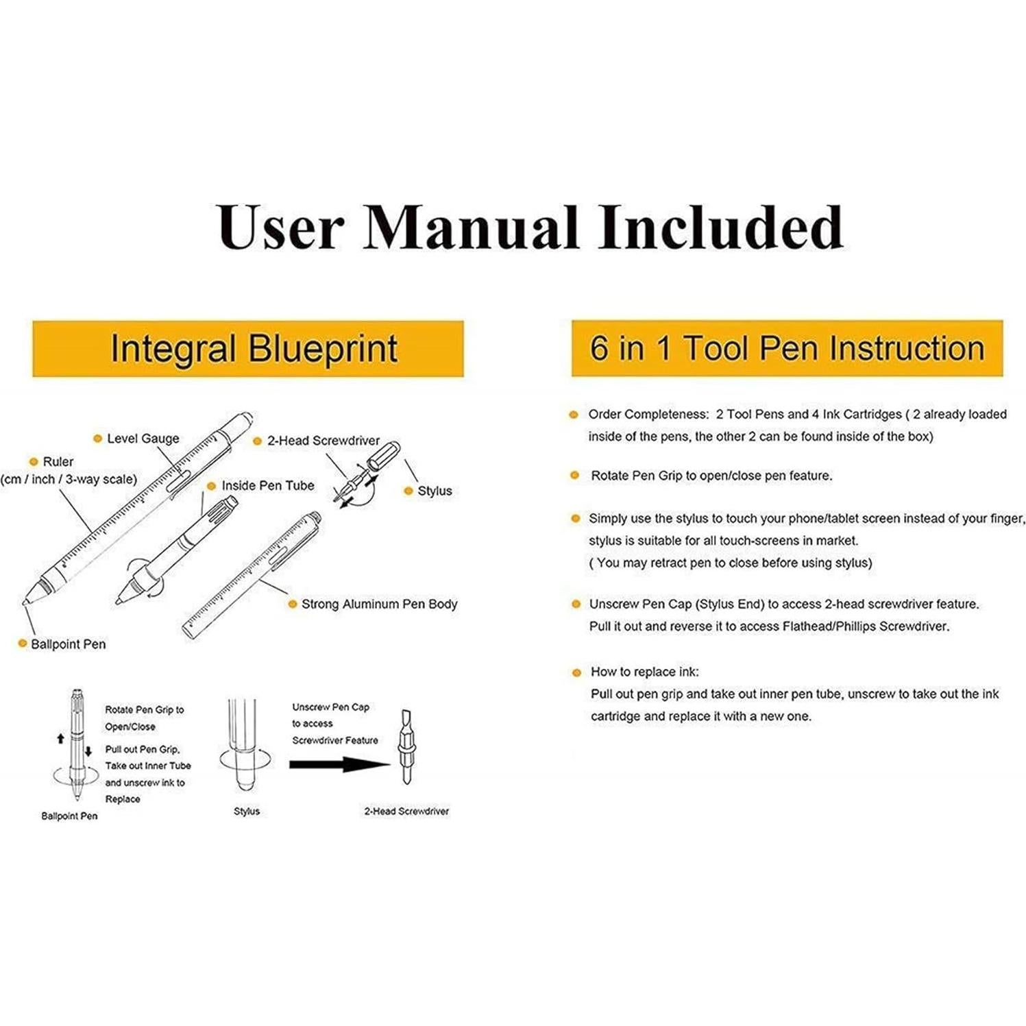 Bolígrafo Multifuncional DUNBONG 6 en 1 - Azul