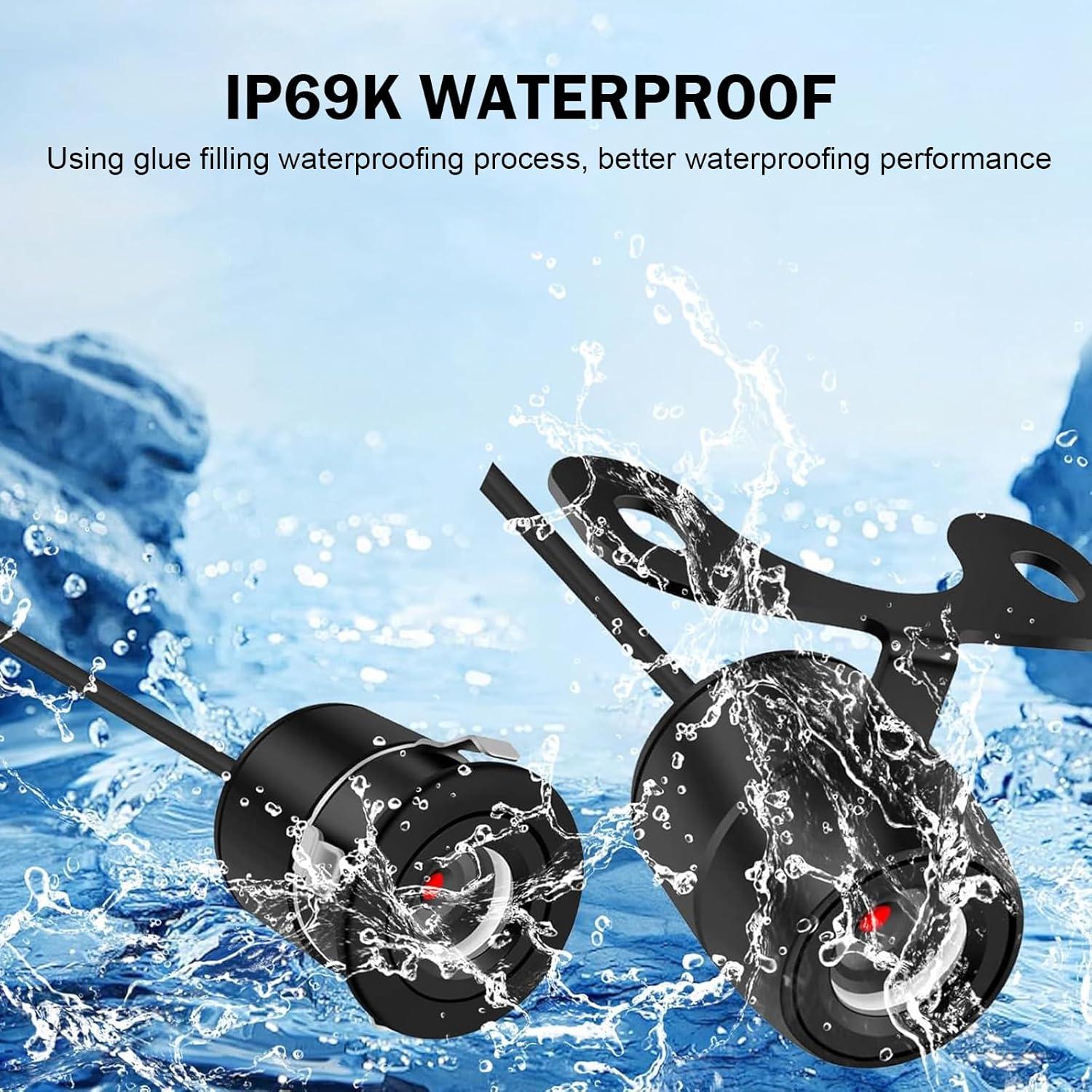 Cámara de Respaldo HD Anyhut con Visión Nocturna 170° IP68