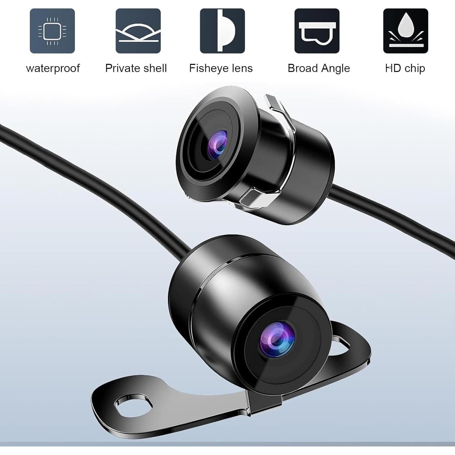 Cámara de Respaldo HD Anyhut con Visión Nocturna 170° IP68