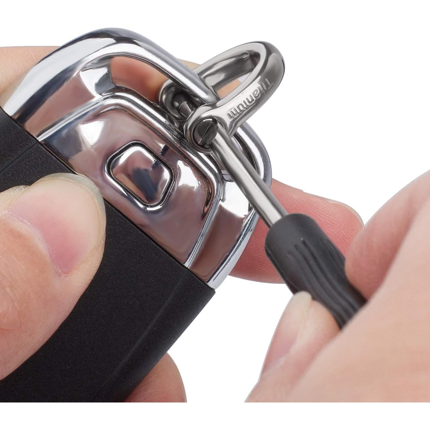 Anillas D-TISUR de Titanio para Llaveros - 2 Piezas