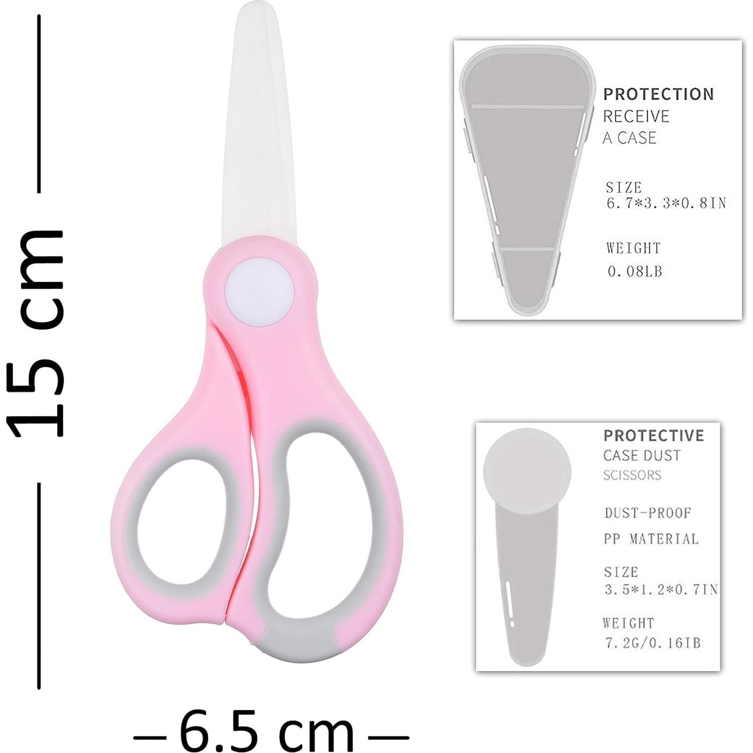 Tijeras de Comida para Bebés Kare & Kind - Cerámica Rosa