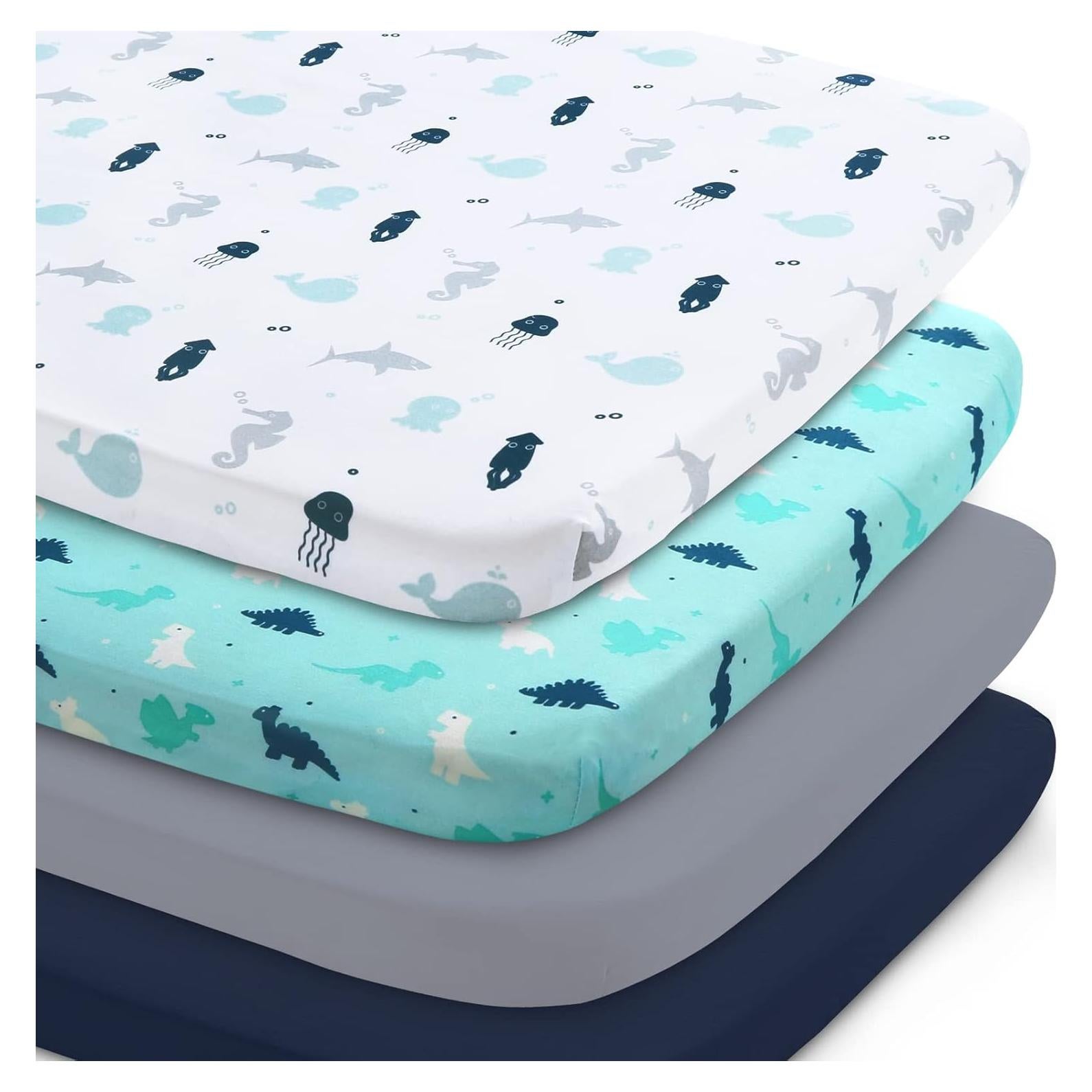 Paquete de 4 Sábanas para Cuna SPRINGSPIRIT Ajuste Universal