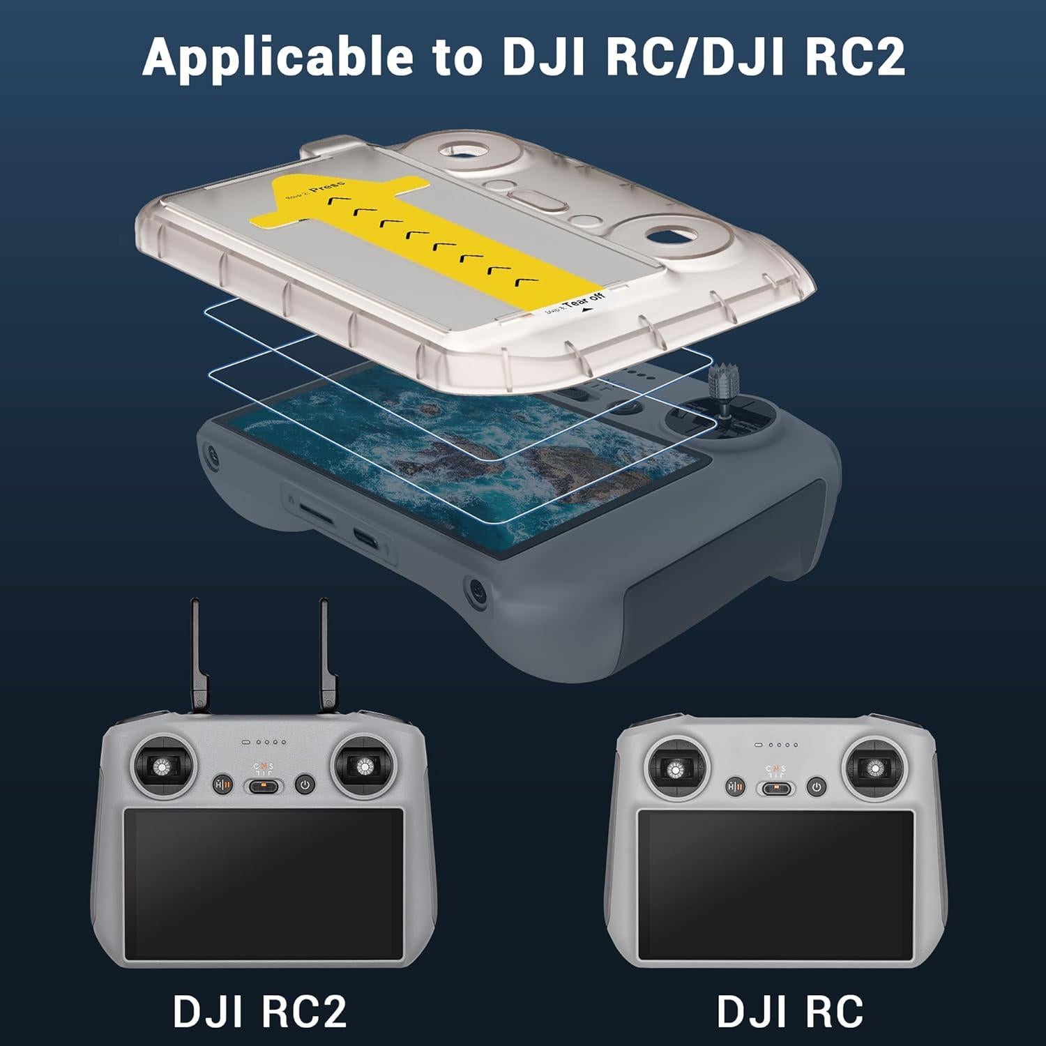 Protector de Pantalla CYNOVA DJI RC2 Vidrio Templado 9H