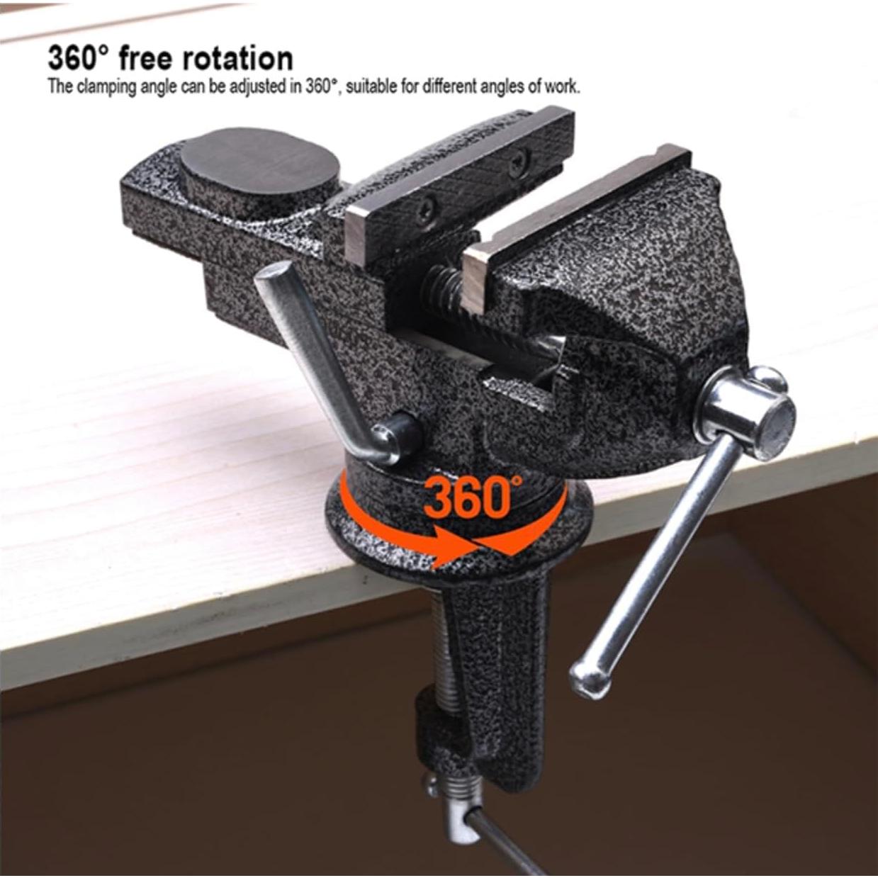 Prensa de Banco Wiselifetech 2.5" con Base Giratoria 360°