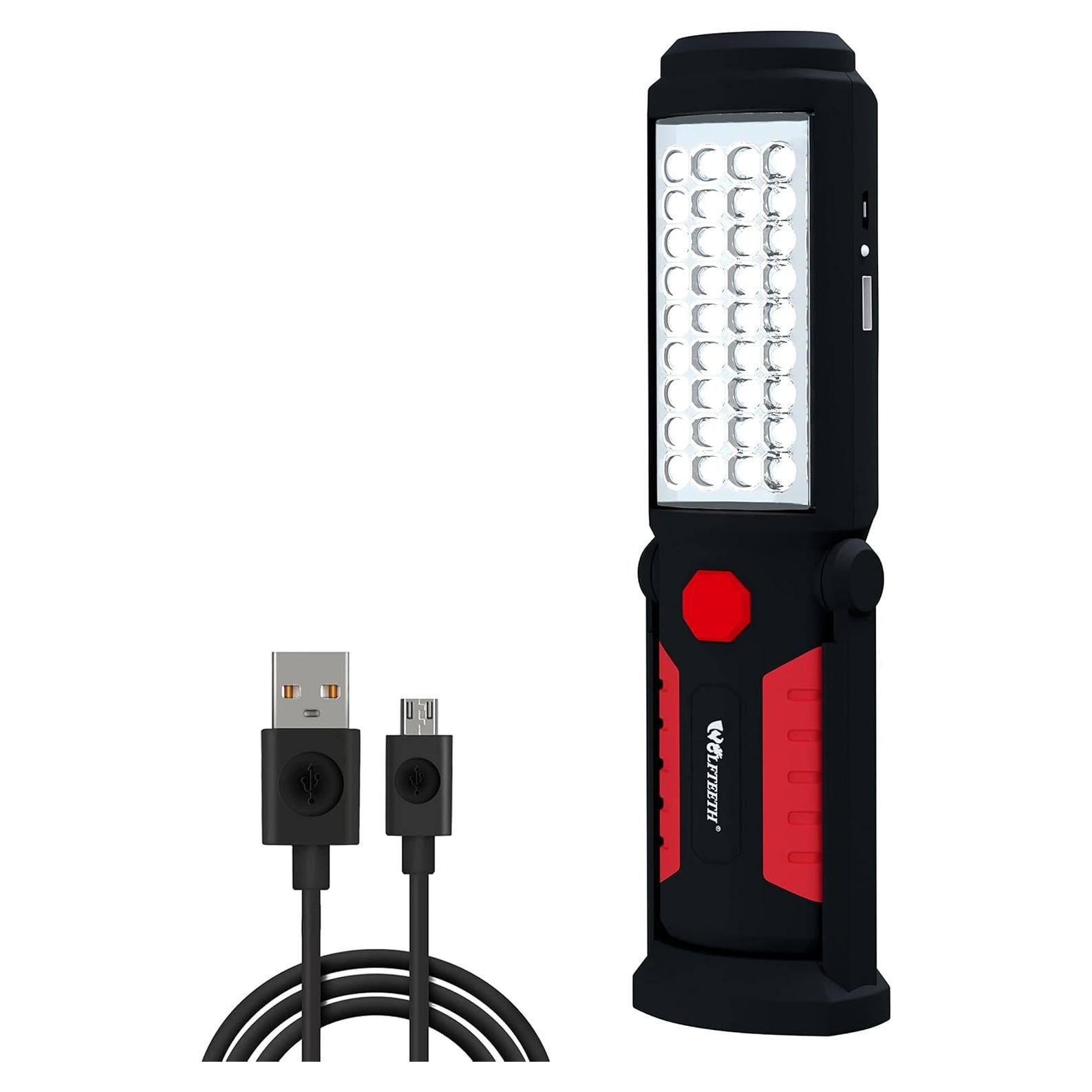 Luz de Trabajo LED Recargable Wolfteeth Magnética 240 Lúmenes