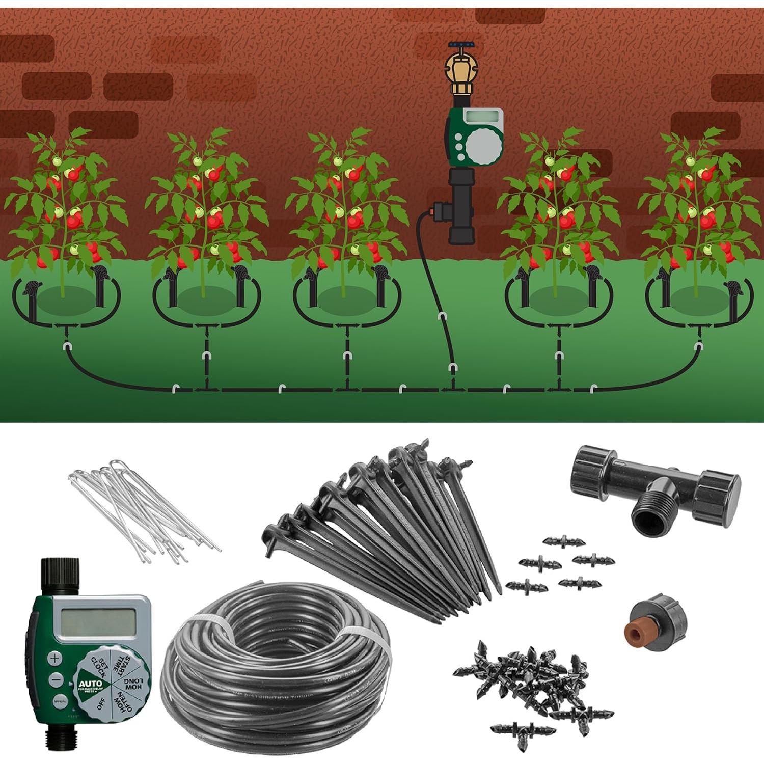 Kit de Riego por Goteo Orbit 91945 con Temporizador Automático