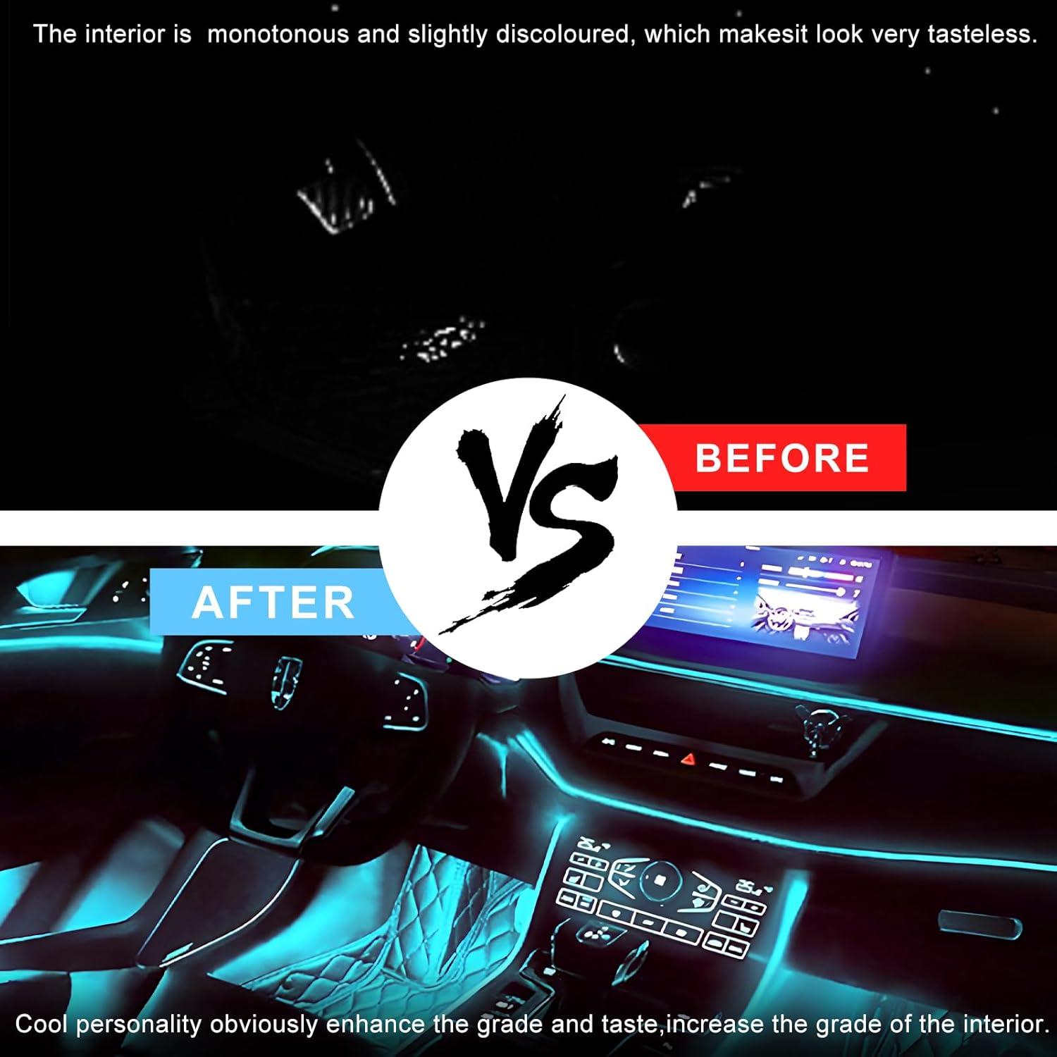 Luces LED de tira para coche NYTKL 197" RGB con APP