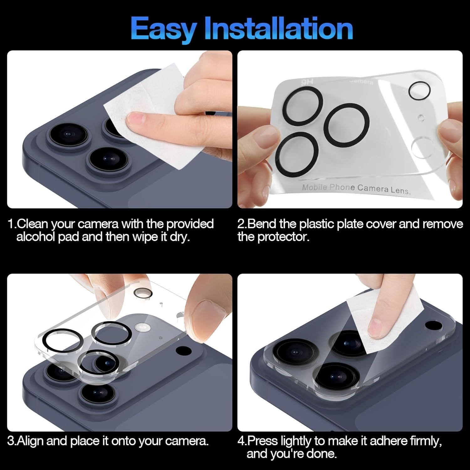 Protector de Lente de Cámara Crword para iPhone 17 Pro Max - Vidrio Templado 9H+