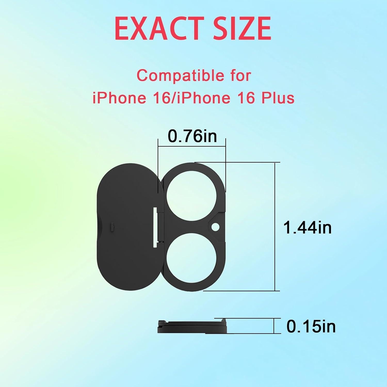 Cubierta de Lente de Cámara EYSOFT para iPhone 16/16 Plus - 2 Piezas