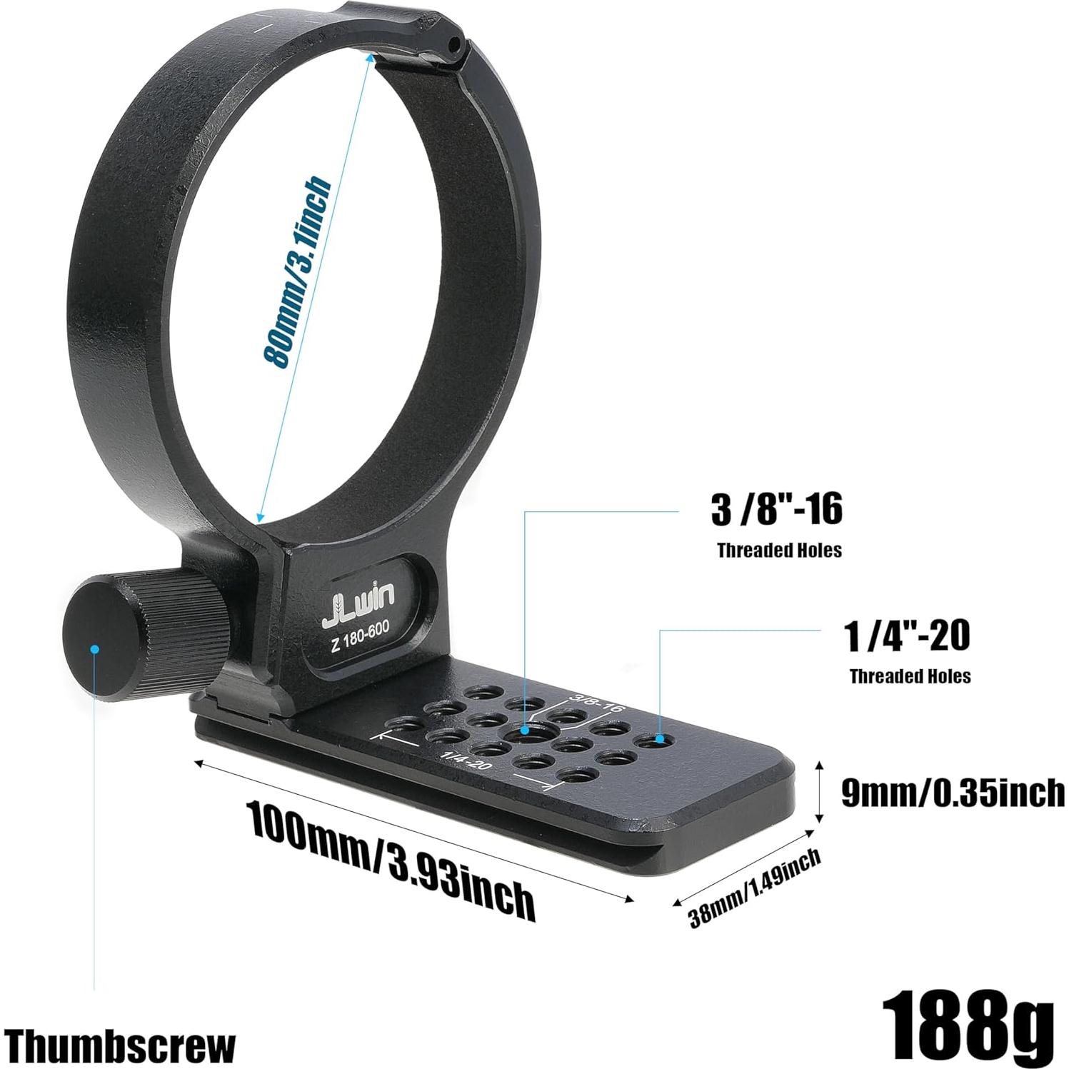 Anillo de Montaje en Trípode Hersmay 80mm para NIKKOR Z 180-600mm