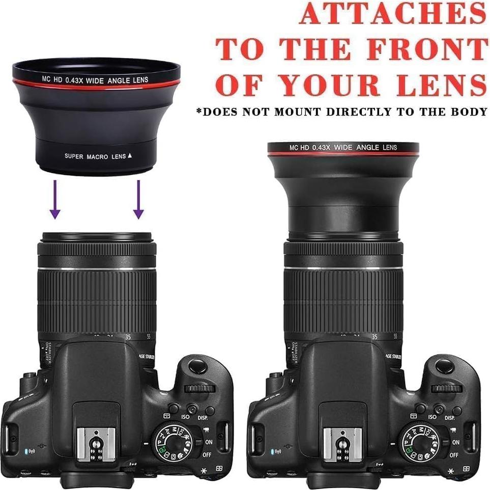 Kit de Lentes Gran Angular y Telefoto 52mm OPTURA HD para Sony