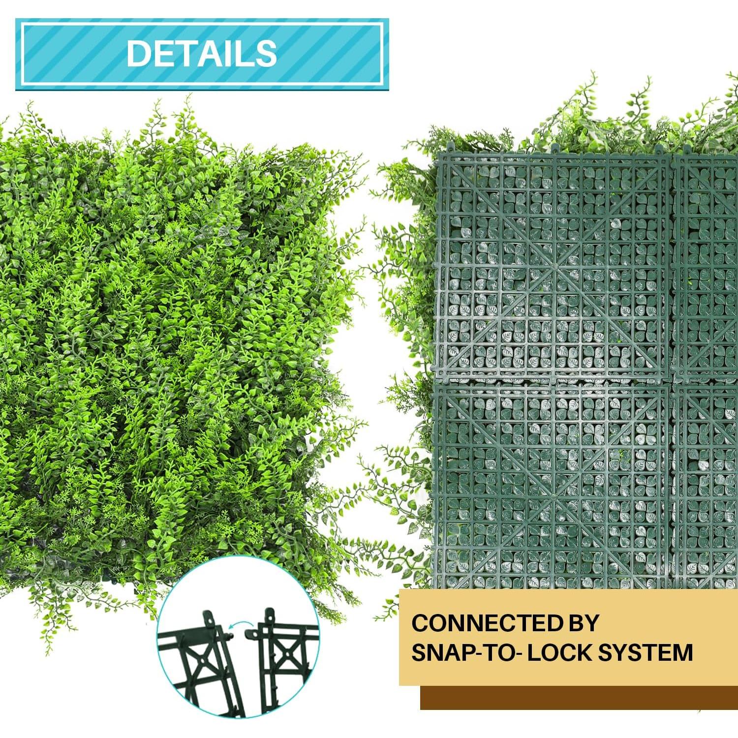 Paneles de Hiedra Falsa COARBOR 6 Piezas 50x50 cm