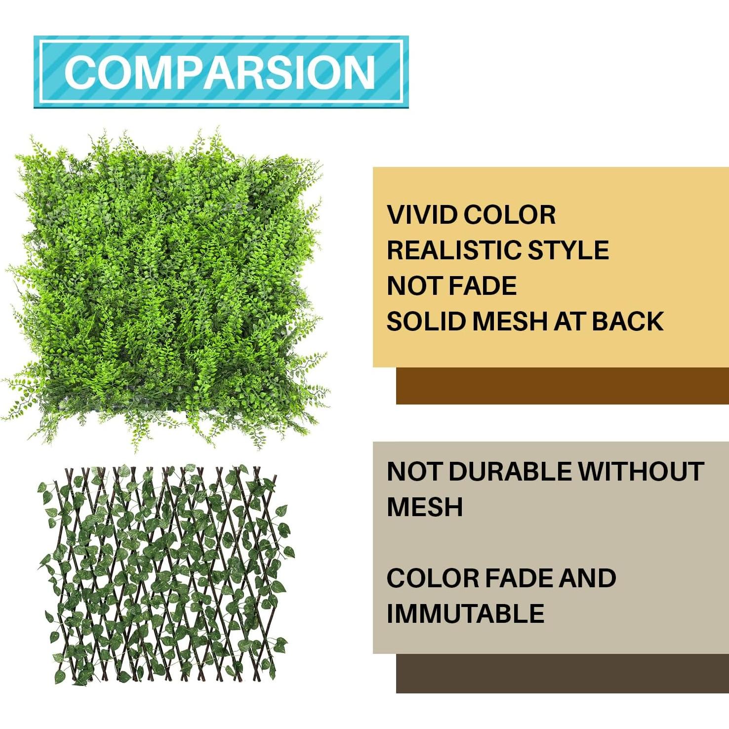 Paneles de Hiedra Falsa COARBOR 6 Piezas 50x50 cm