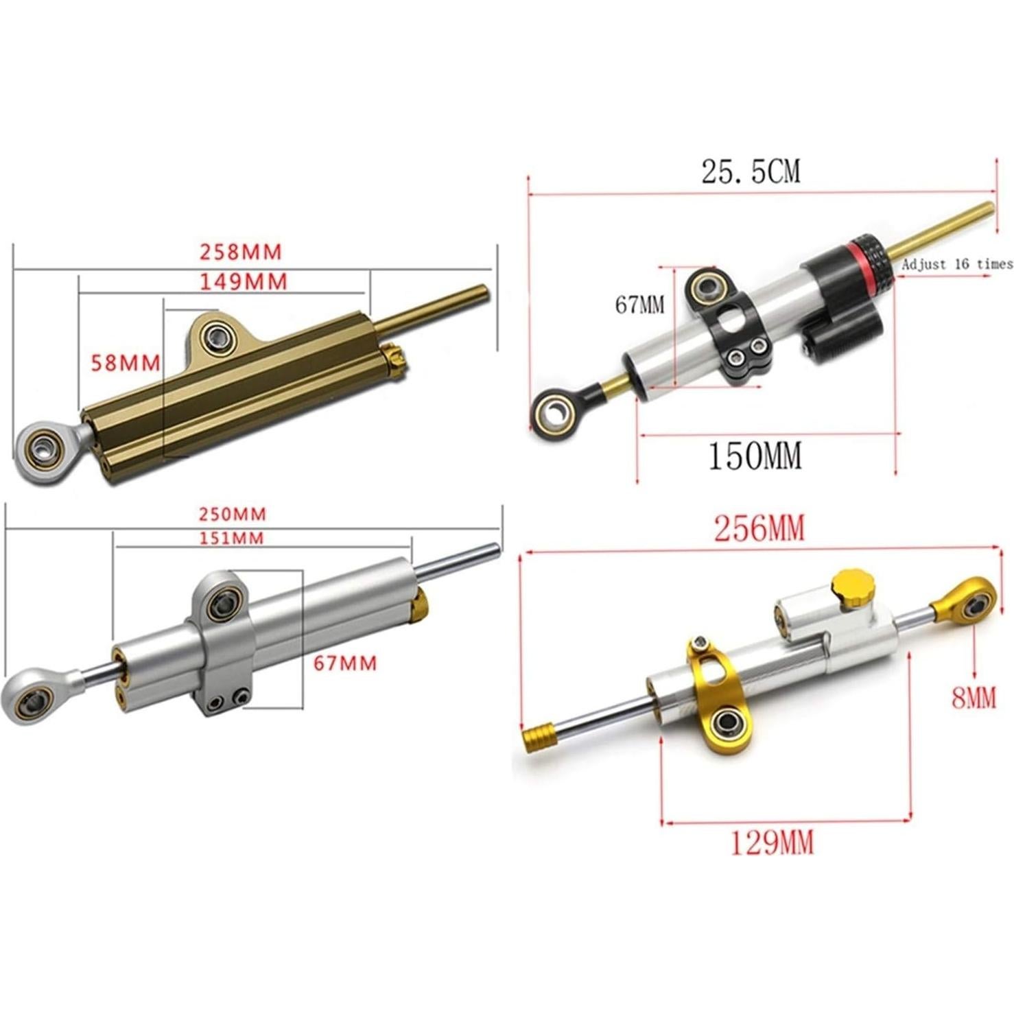 Estabilizador de dirección CNC QPDRNC para YZF R6 2006-2017