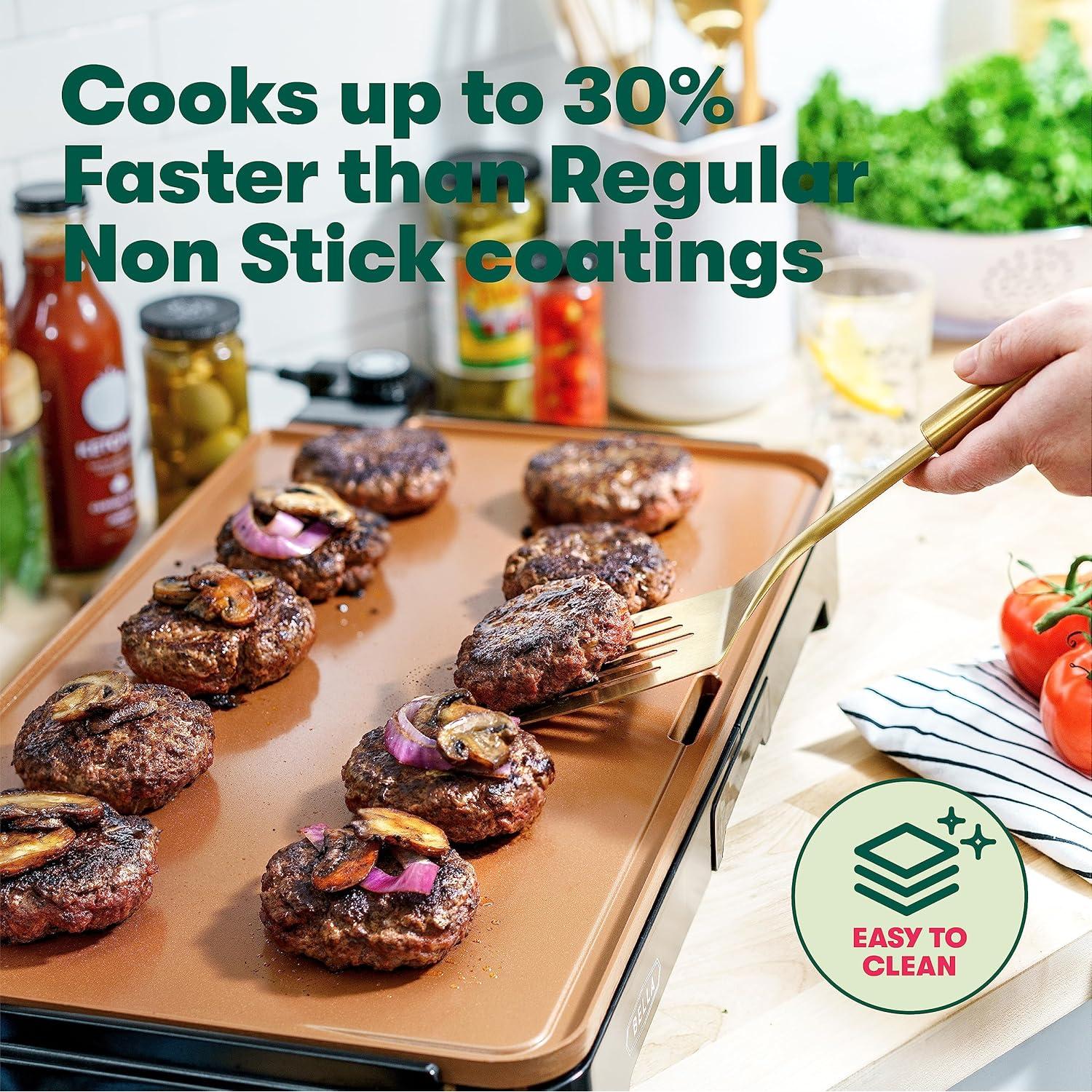 Plancha Eléctrica BELLA XL de Cerámica Titanio 30.48x55.88cm