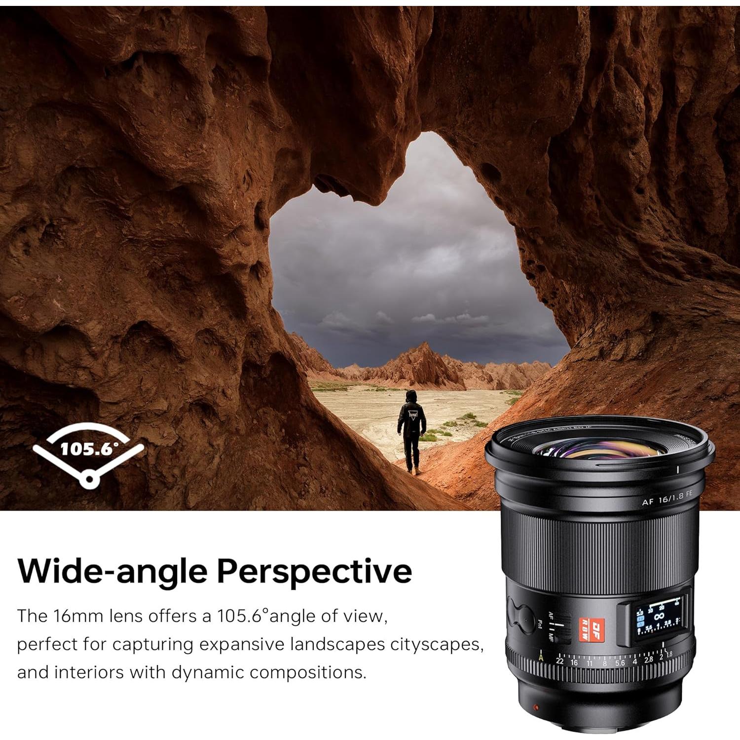 Lente VILTROX 16mm F1.8 E-Mount Autofoco Ultra Gran Angular