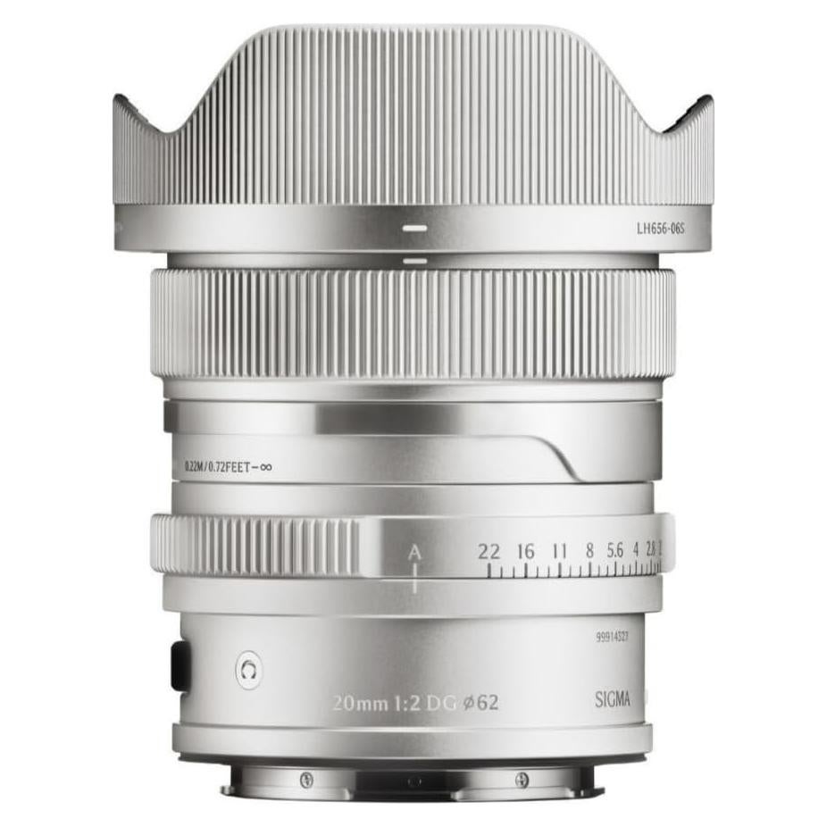 Lente Sigma 20mm F2 DG Contemporánea Plata Montura L
