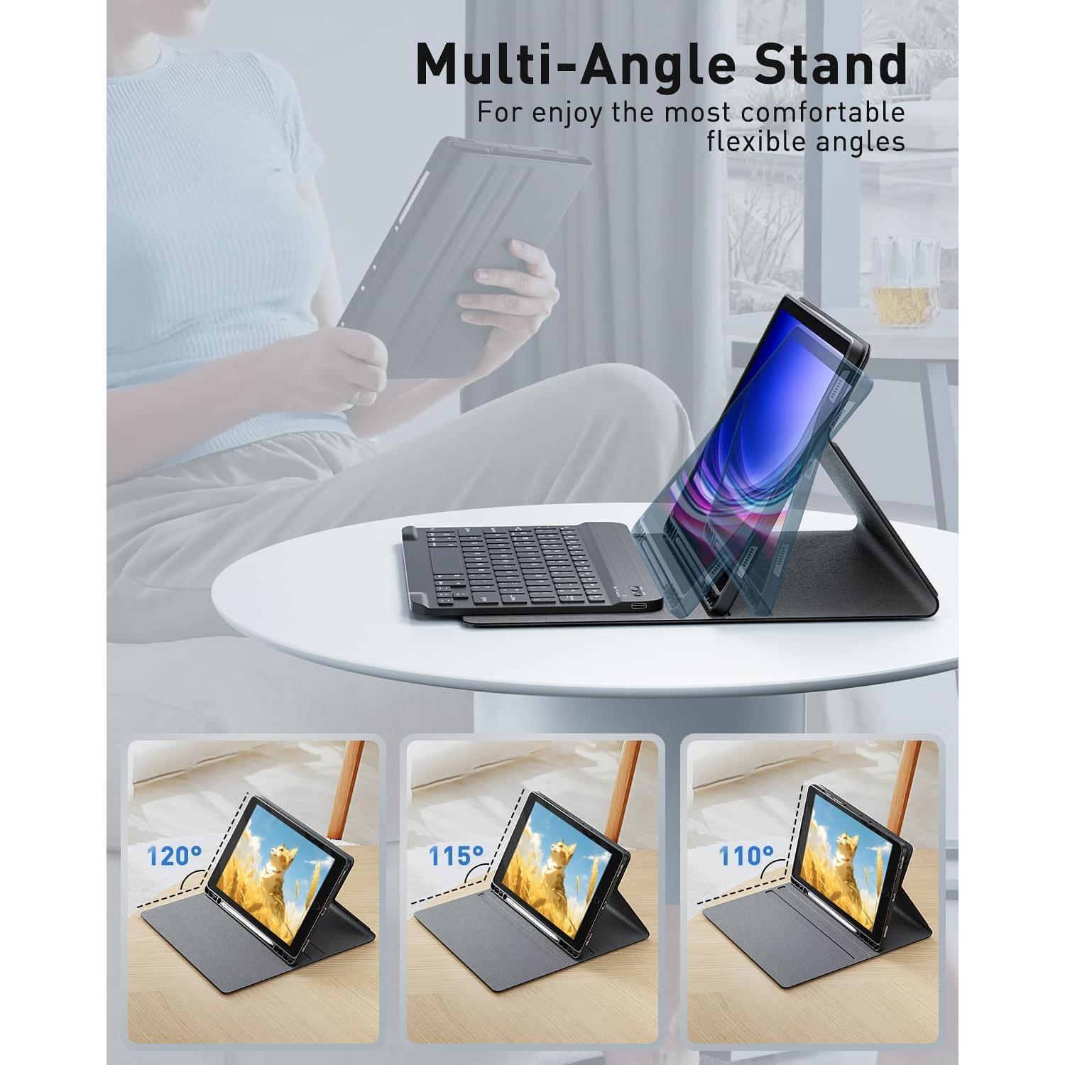 Funda de Teclado TUNKARMOR para iPad 9.7" - Negro