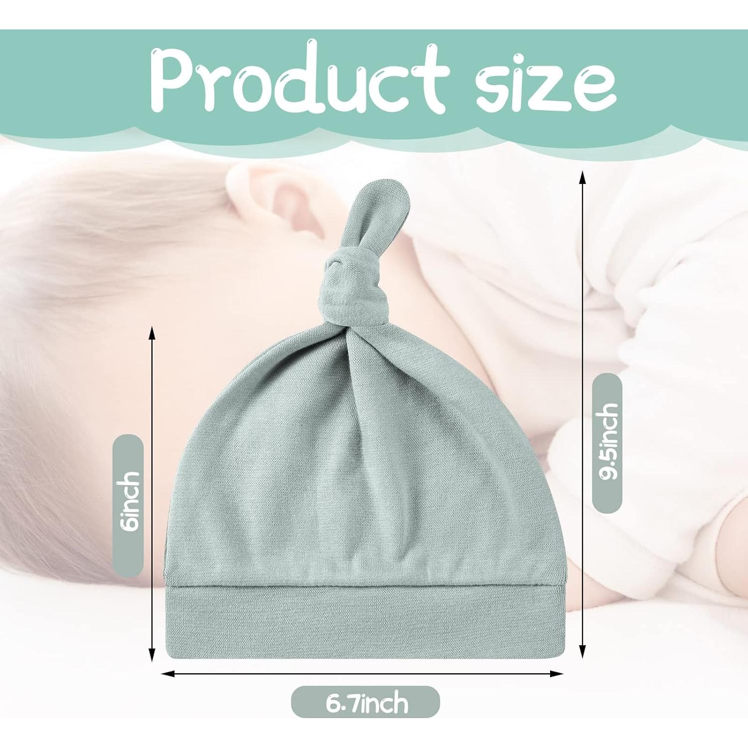 Conjunto de 10 Gorras para Bebés Janmercy 0-6 Meses Algodón