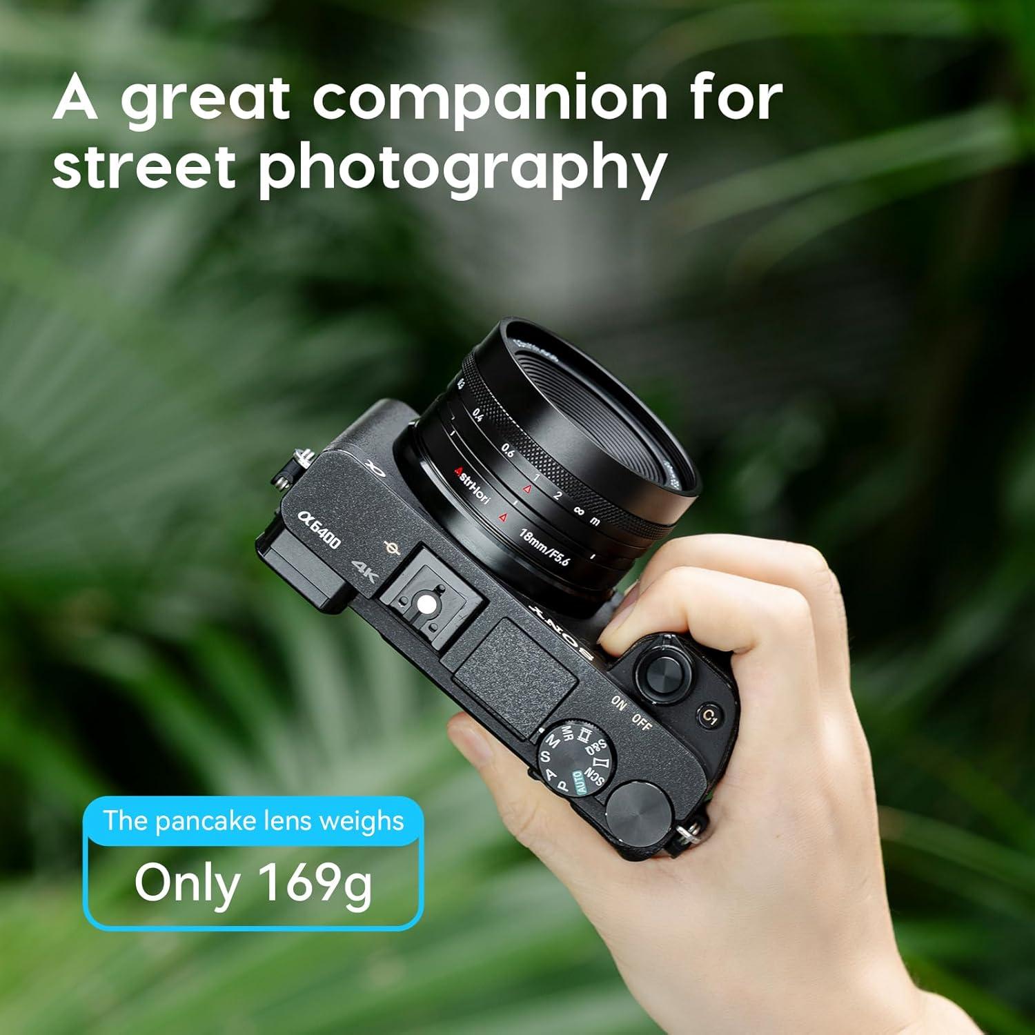 Lente Gran Angular AstrHori 18mm F5.6 para Sony E